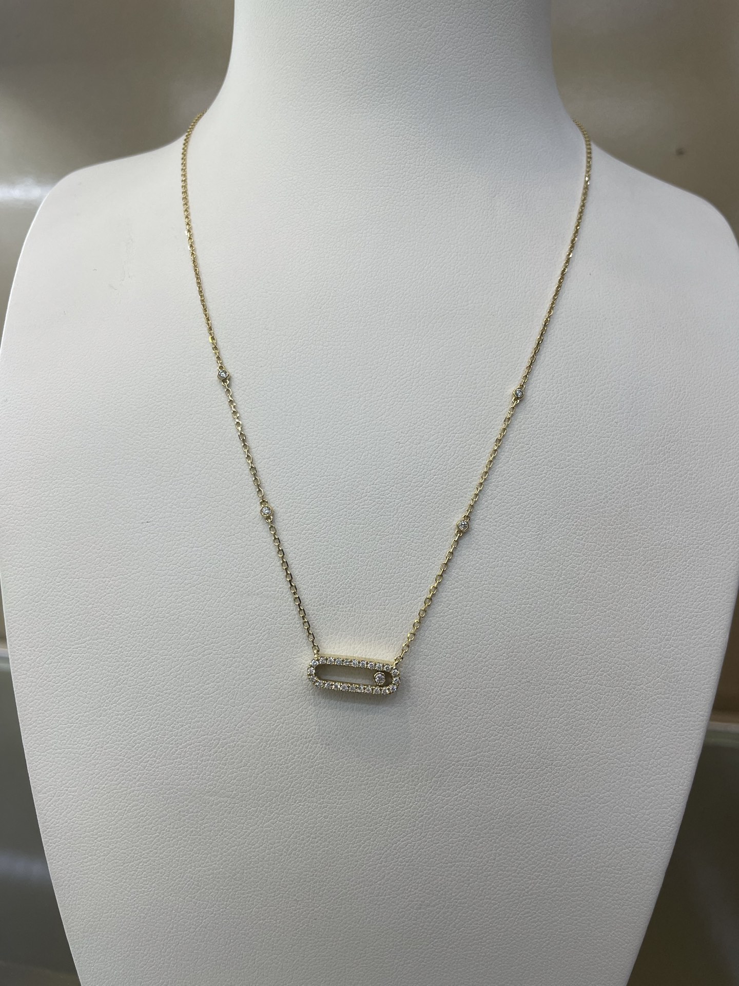 Messika Move 무브 다이아몬드 목걸이 18K 로즈골드 5