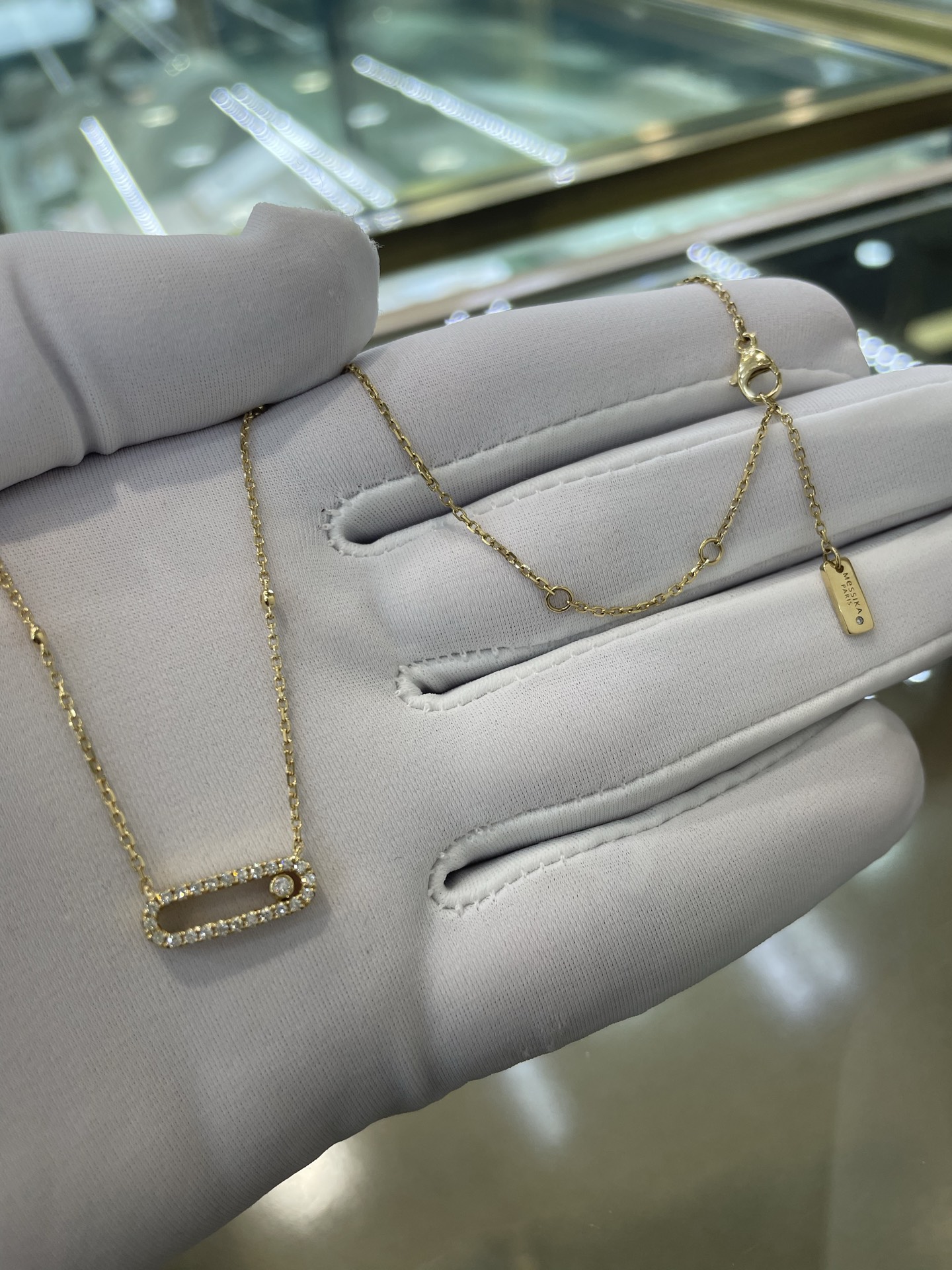 Messika Move 무브 다이아몬드 목걸이 18K 로즈골드 9