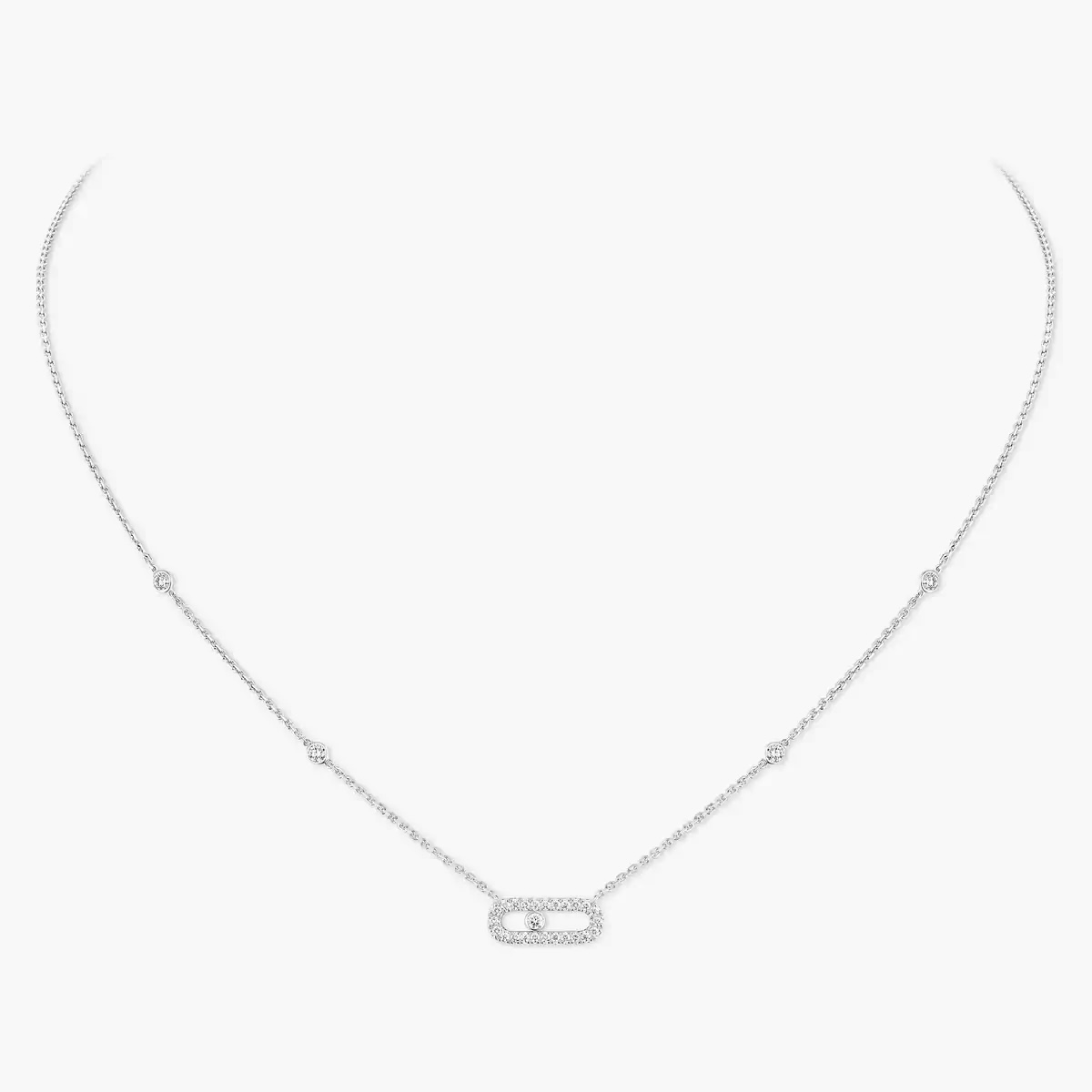 Messika Move 무브 다이아몬드 목걸이 18K 로즈골드 11