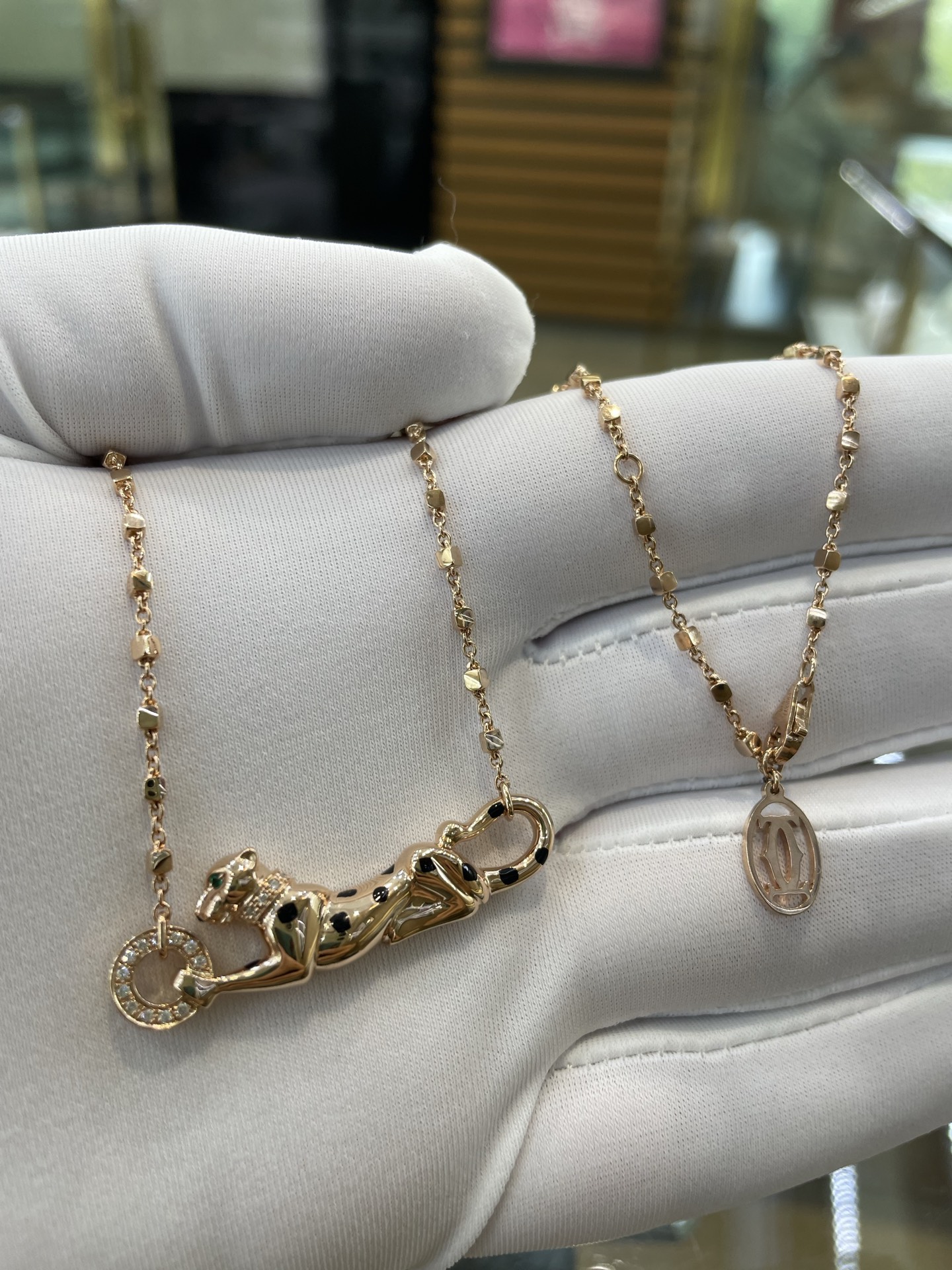 Cartier Panthère 팬더 다이아몬드 목걸이 18K 골드 7