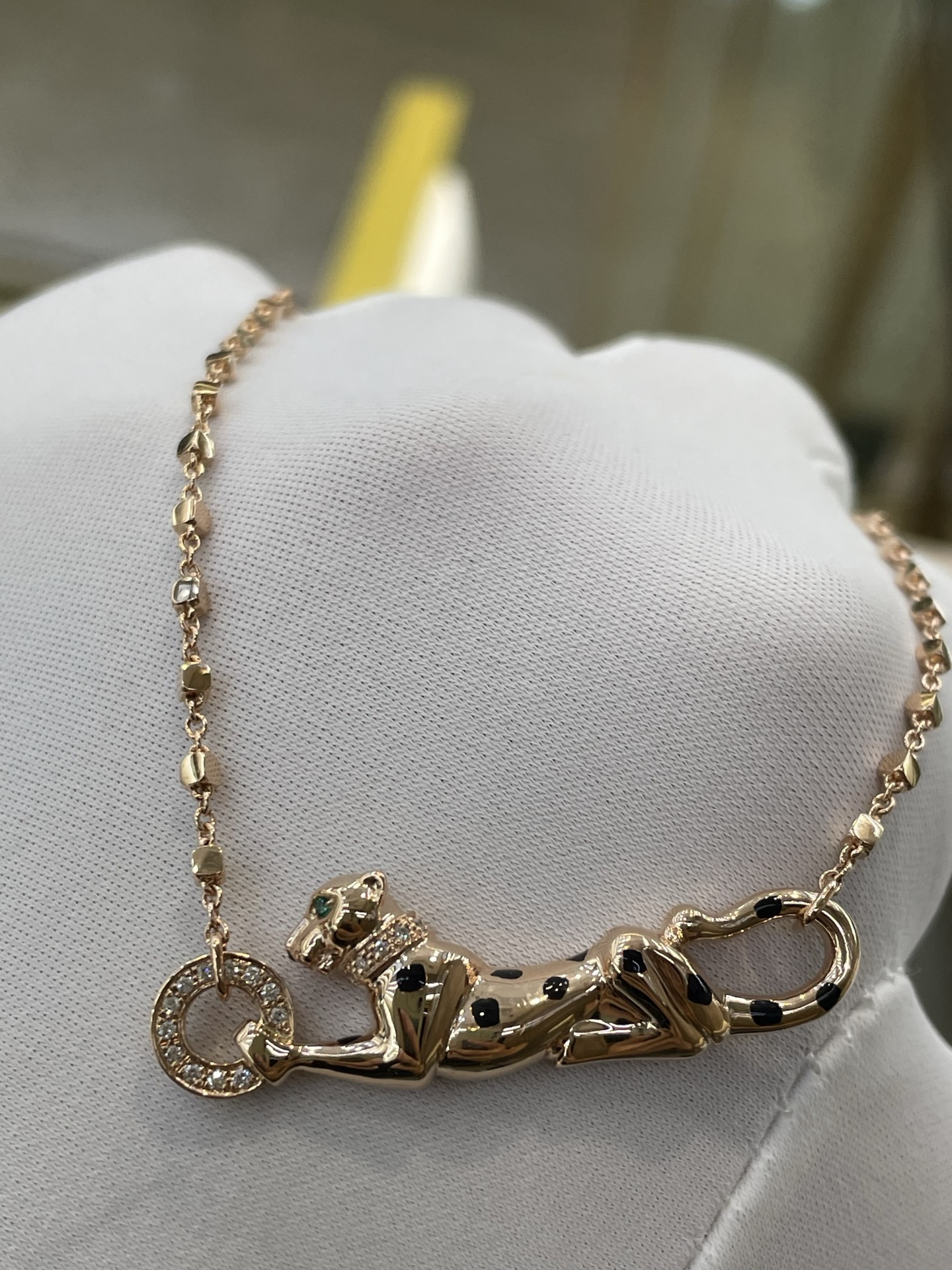 Cartier Panthère 팬더 다이아몬드 목걸이 18K 골드 8