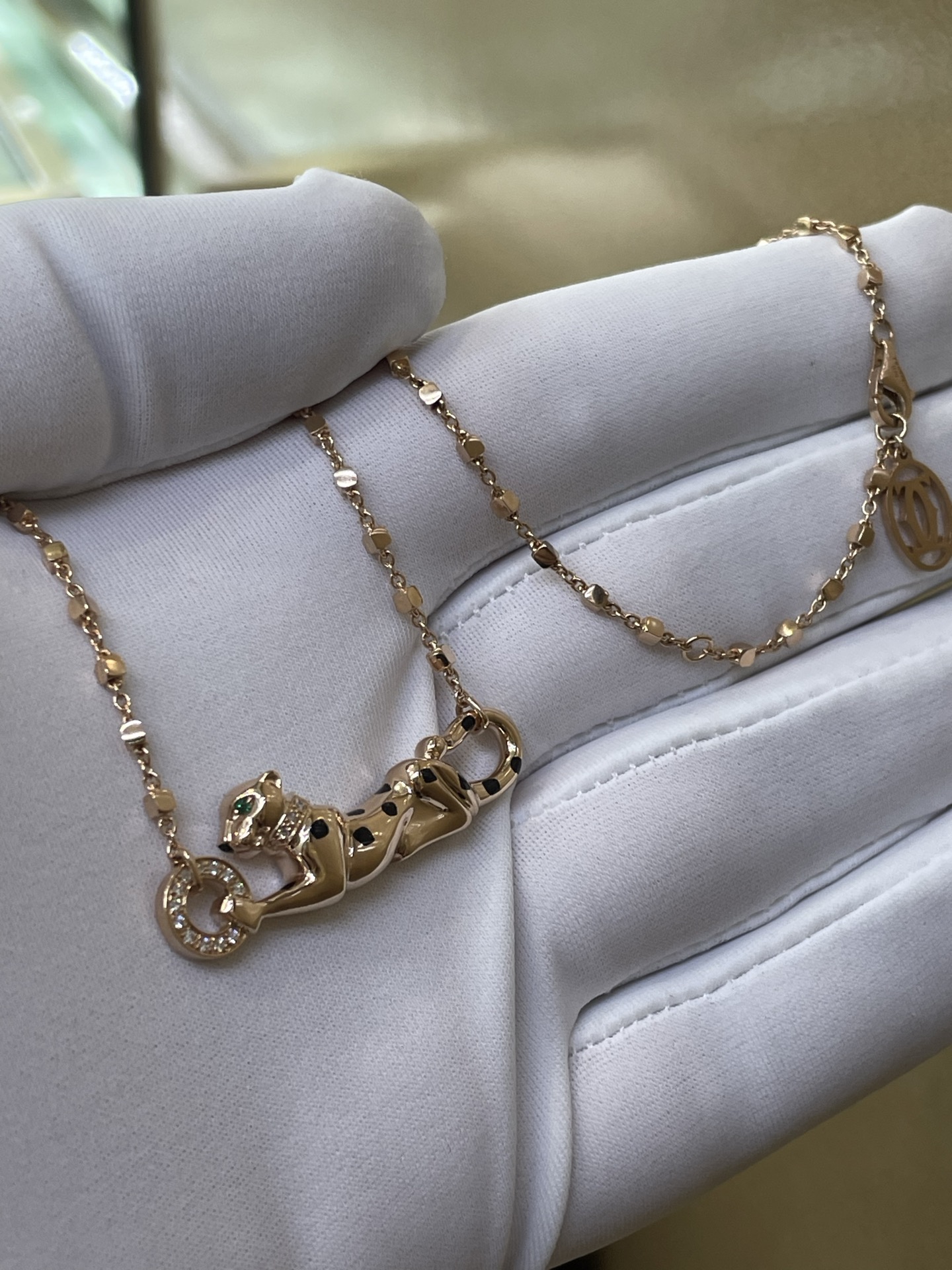 Cartier Panthère 팬더 다이아몬드 목걸이 18K 골드 12