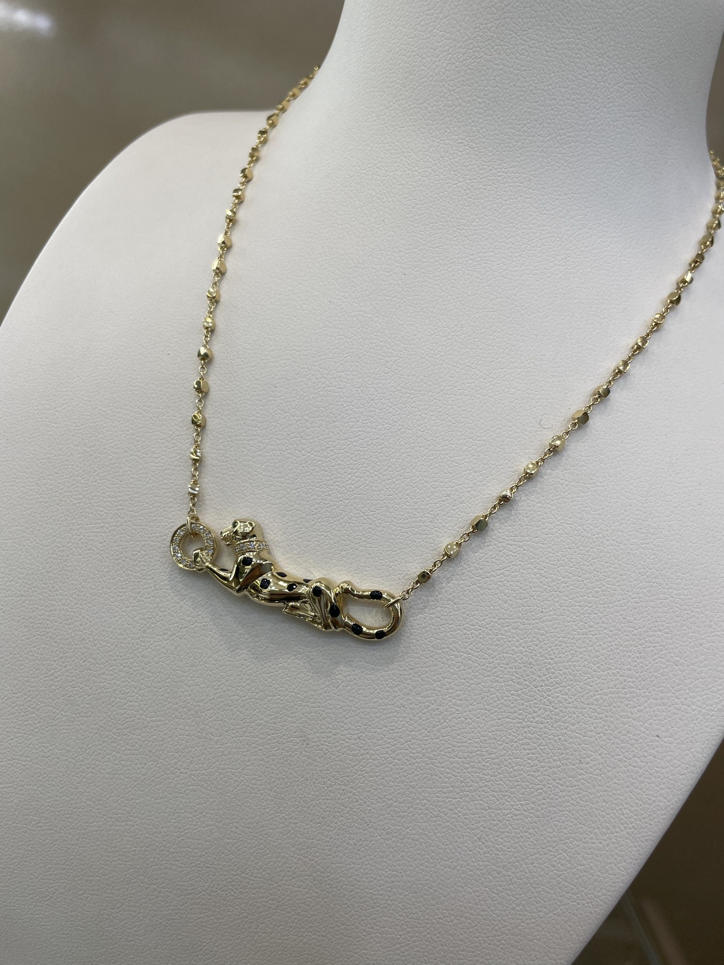 Cartier Panthère 팬더 다이아몬드 목걸이 18K 골드 13