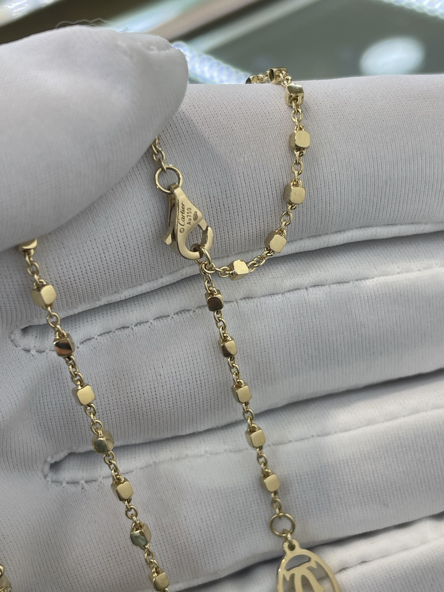 Cartier Panthère 팬더 다이아몬드 목걸이 18K 골드 16