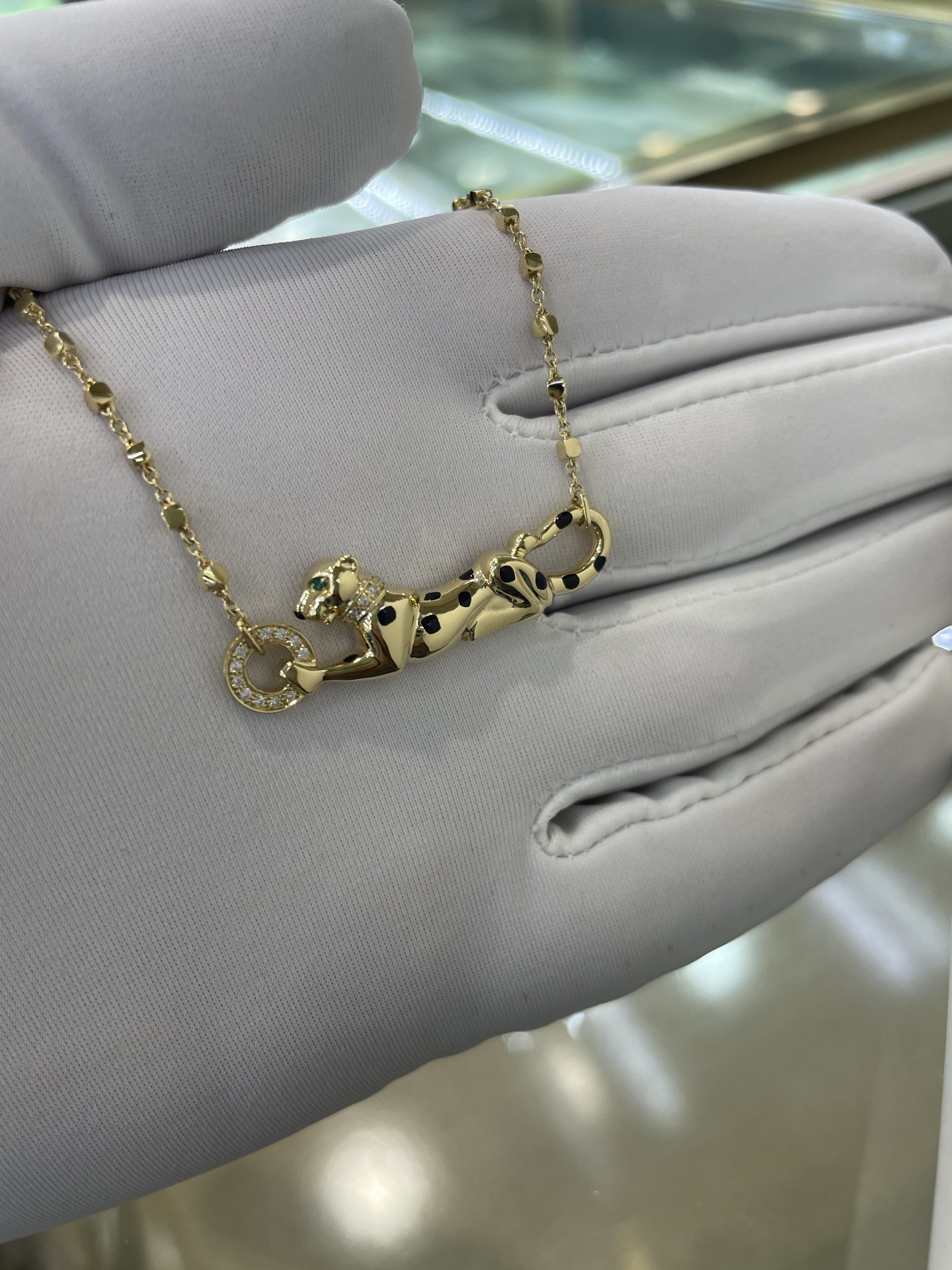 Cartier Panthère 팬더 다이아몬드 목걸이 18K 골드 18