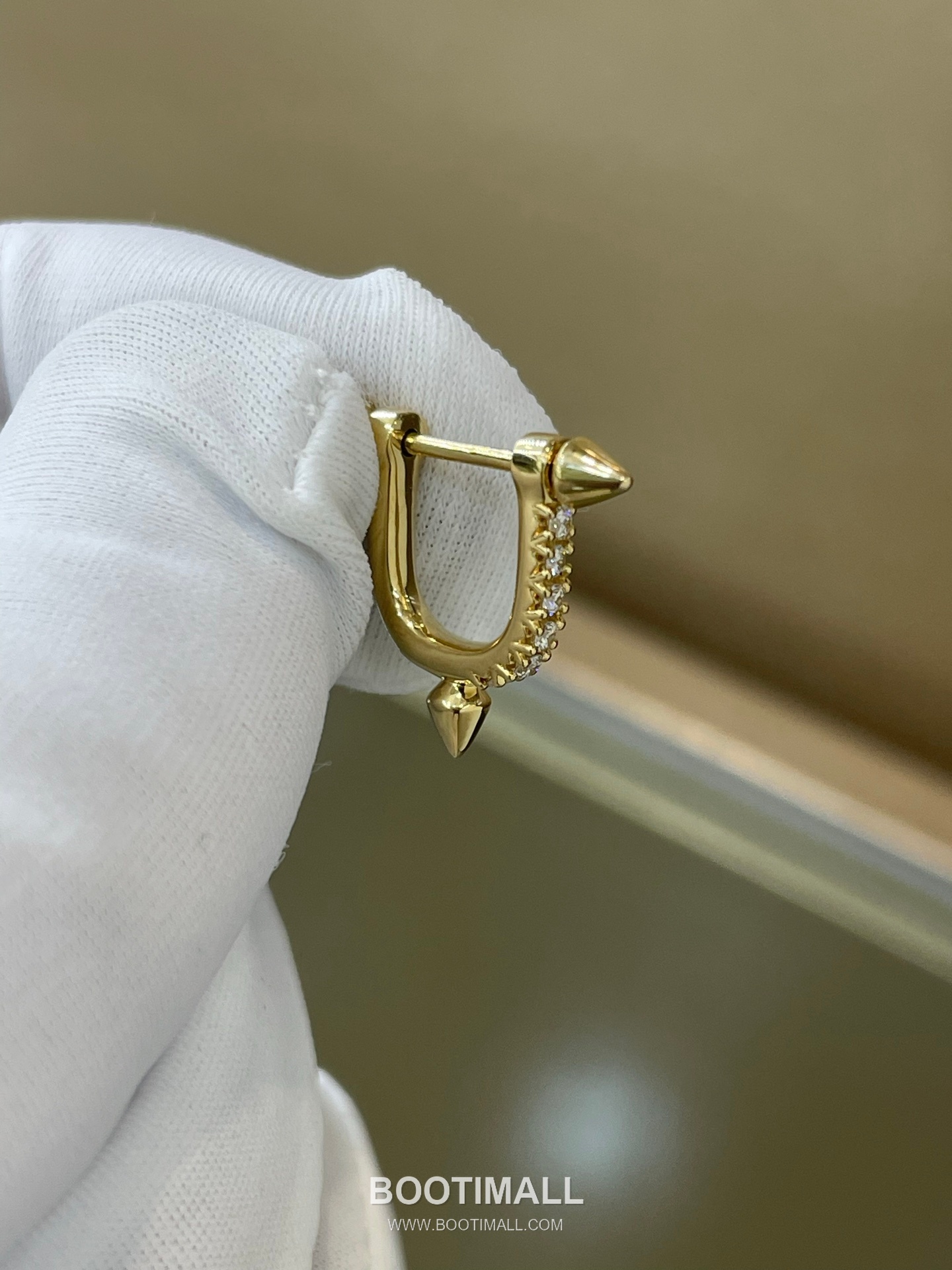 Cartier Titan Earrings 18K Gold, Diamonds Gold 까르띠에 타이탄 이어링 18K 골드, 다이아몬드 골드 4