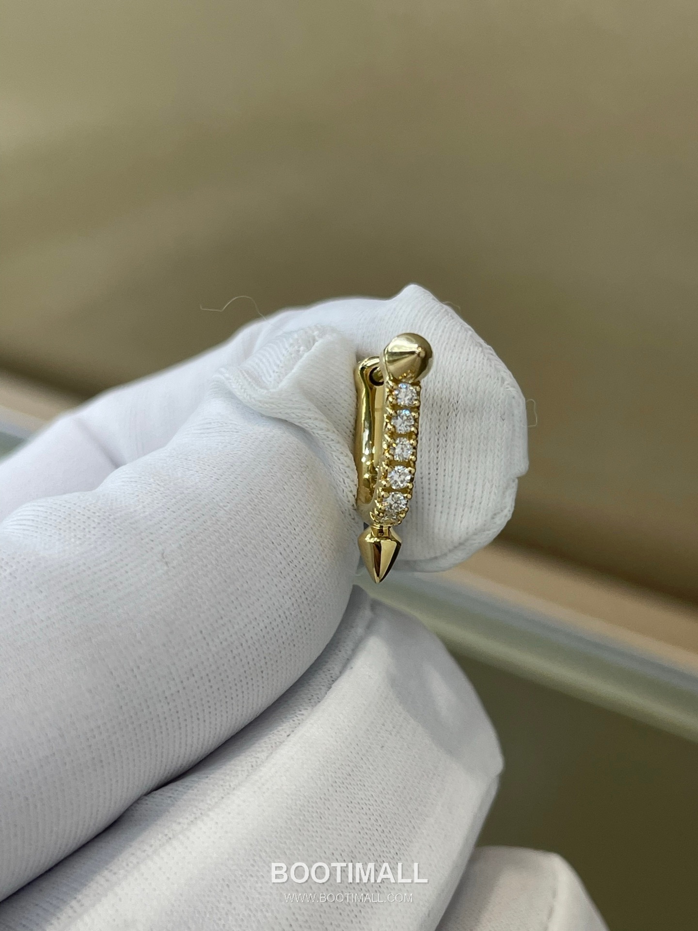 Cartier Titan Earrings 18K Gold, Diamonds Gold 까르띠에 타이탄 이어링 18K 골드, 다이아몬드 골드 5