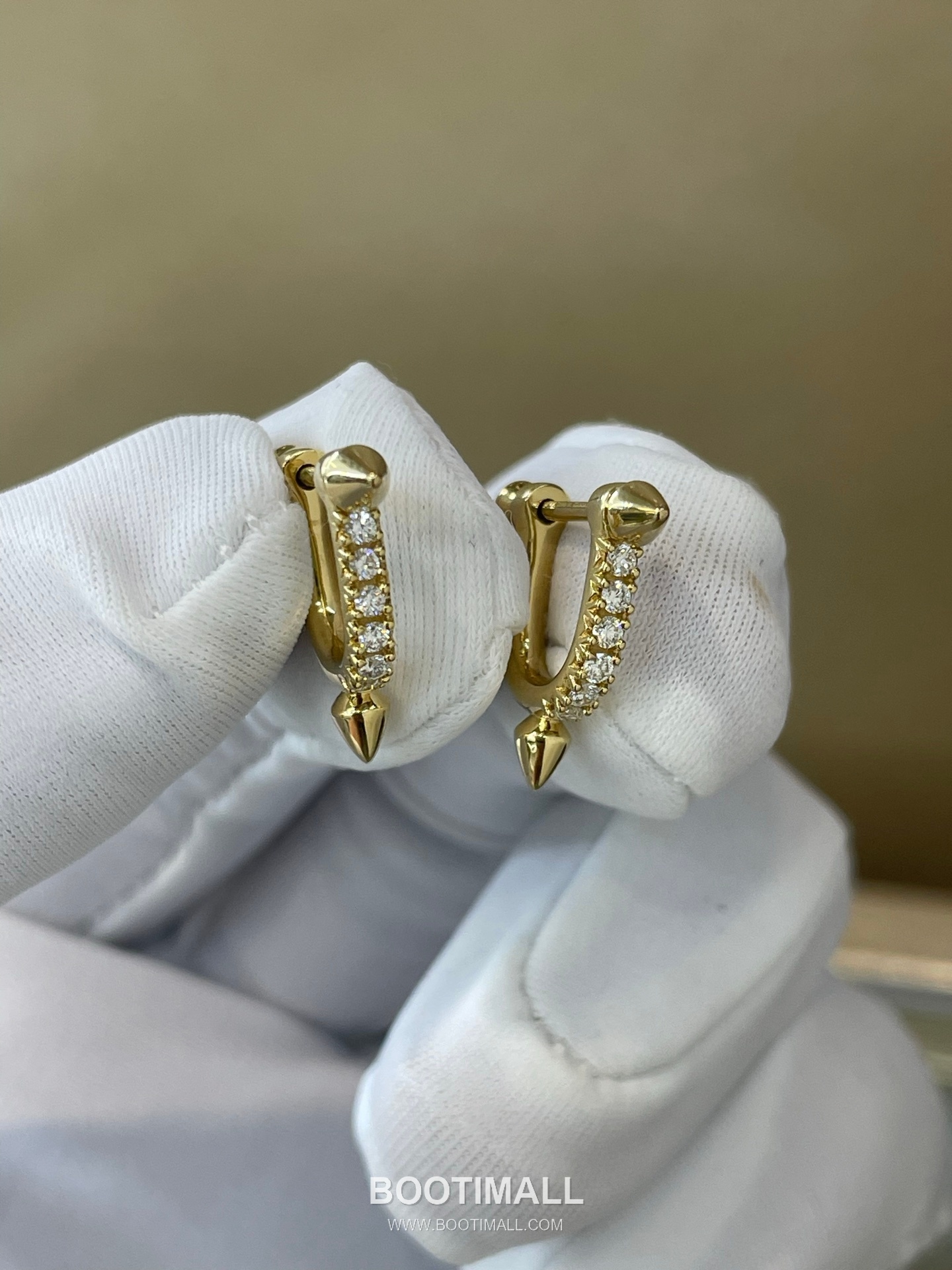 Cartier Titan Earrings 18K Gold, Diamonds Gold 까르띠에 타이탄 이어링 18K 골드, 다이아몬드 골드 6