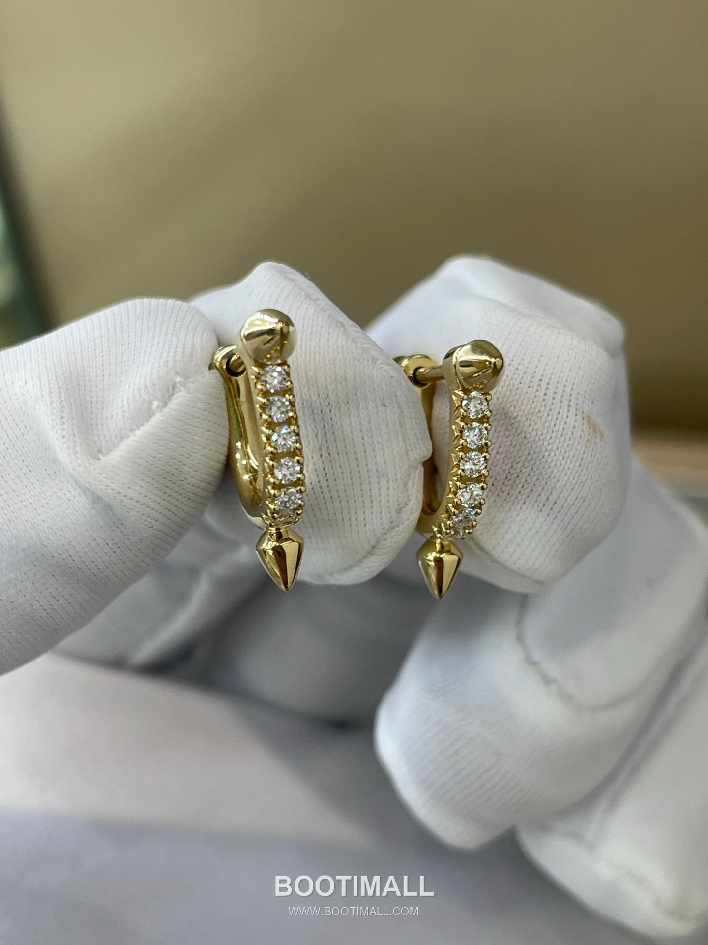 Cartier Titan Earrings 18K Gold, Diamonds Gold 까르띠에 타이탄 이어링 18K 골드, 다이아몬드 골드 9