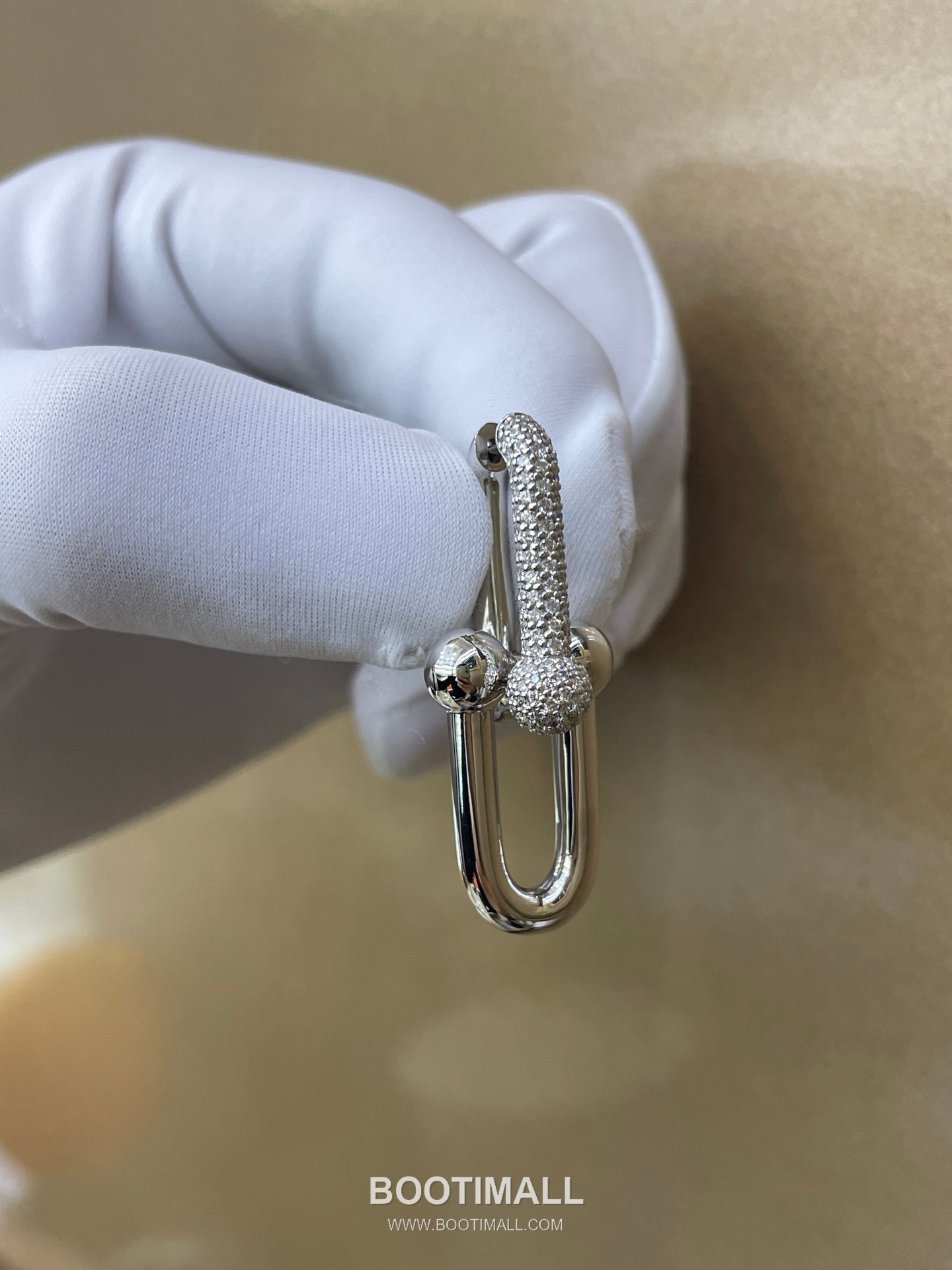 Cartier Chain Link Earrings 18K Gold, Diamonds Gold 까르띠에 체인 링 귀걸이 18K 골드, 다이아몬드 골드 5