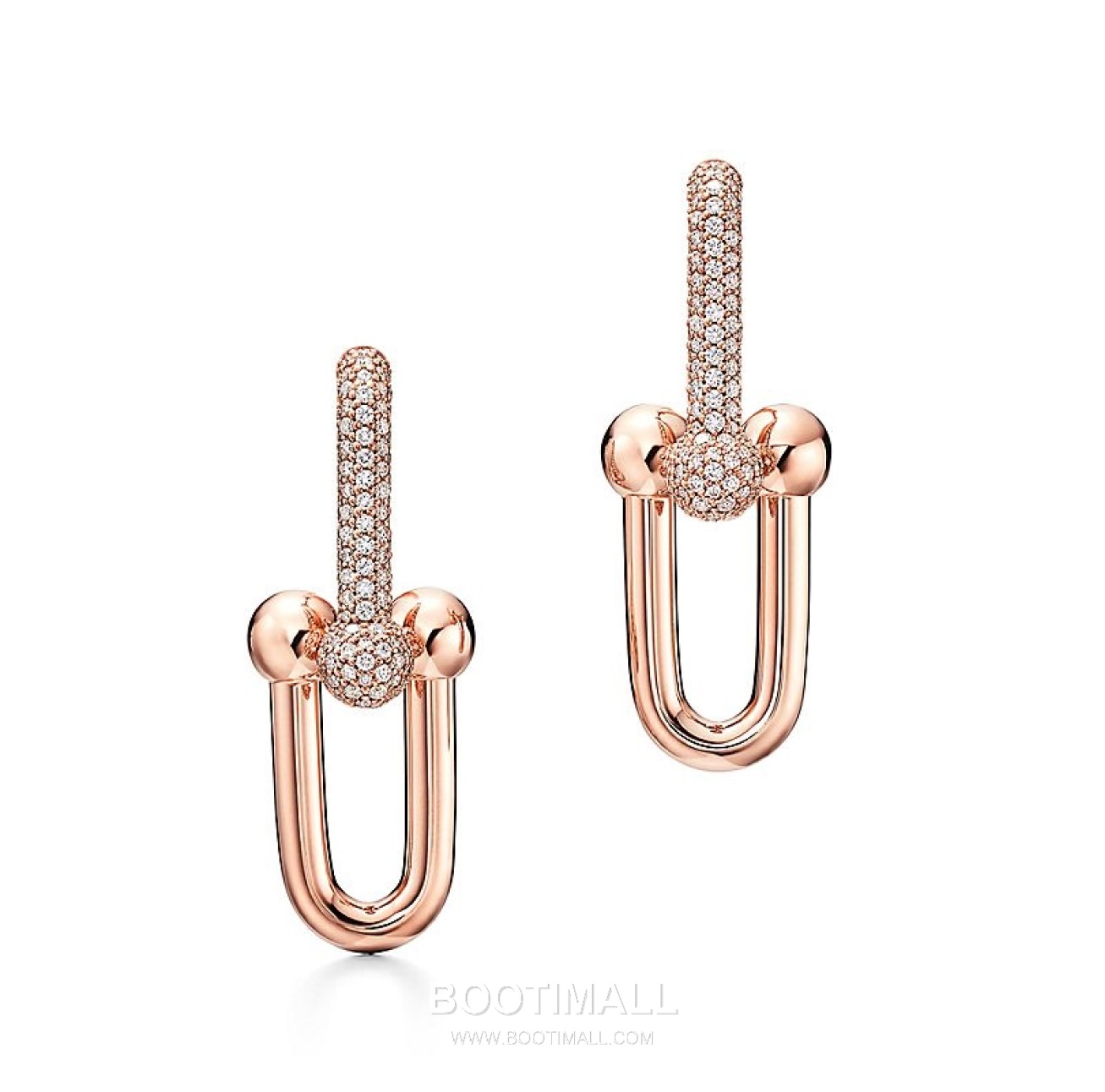 Cartier Chain Link Earrings 18K Gold, Diamonds Gold 까르띠에 체인 링 귀걸이 18K 골드, 다이아몬드 골드 1