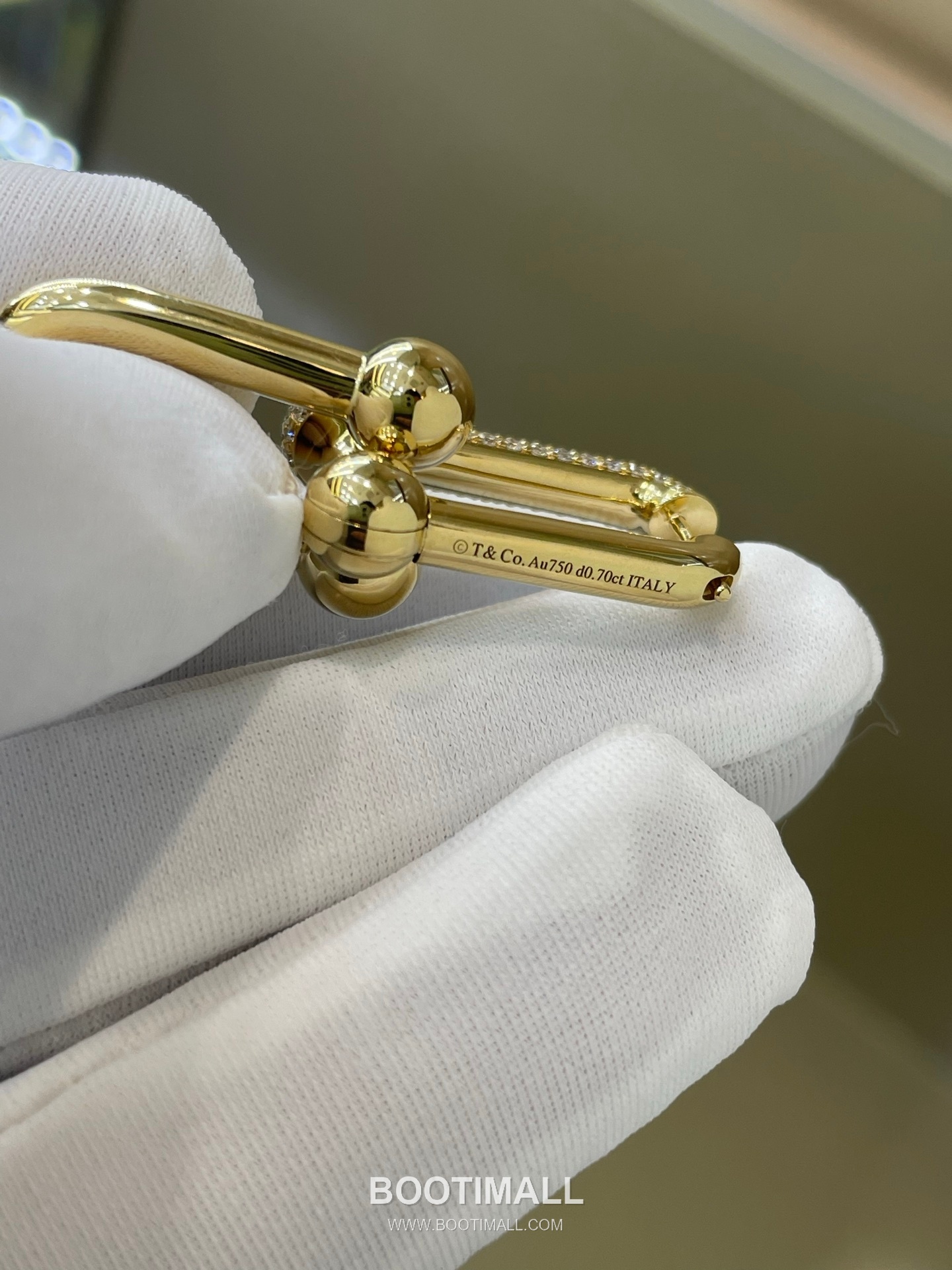 Cartier Chain Link Earrings 18K Gold, Diamonds Gold 까르띠에 체인 링 귀걸이 18K 골드, 다이아몬드 골드 8