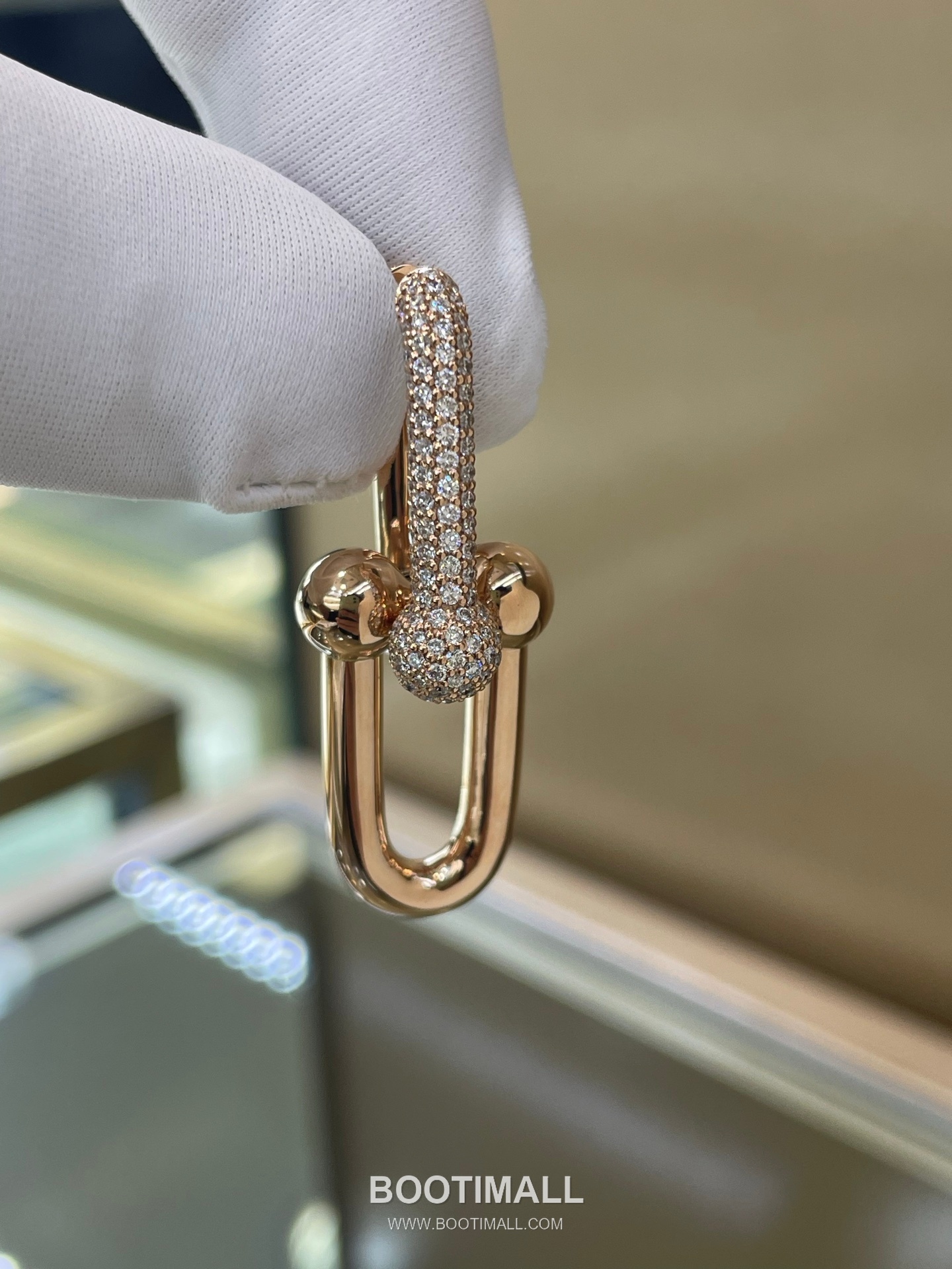 Cartier Chain Link Earrings 18K Gold, Diamonds Gold 까르띠에 체인 링 귀걸이 18K 골드, 다이아몬드 골드 7