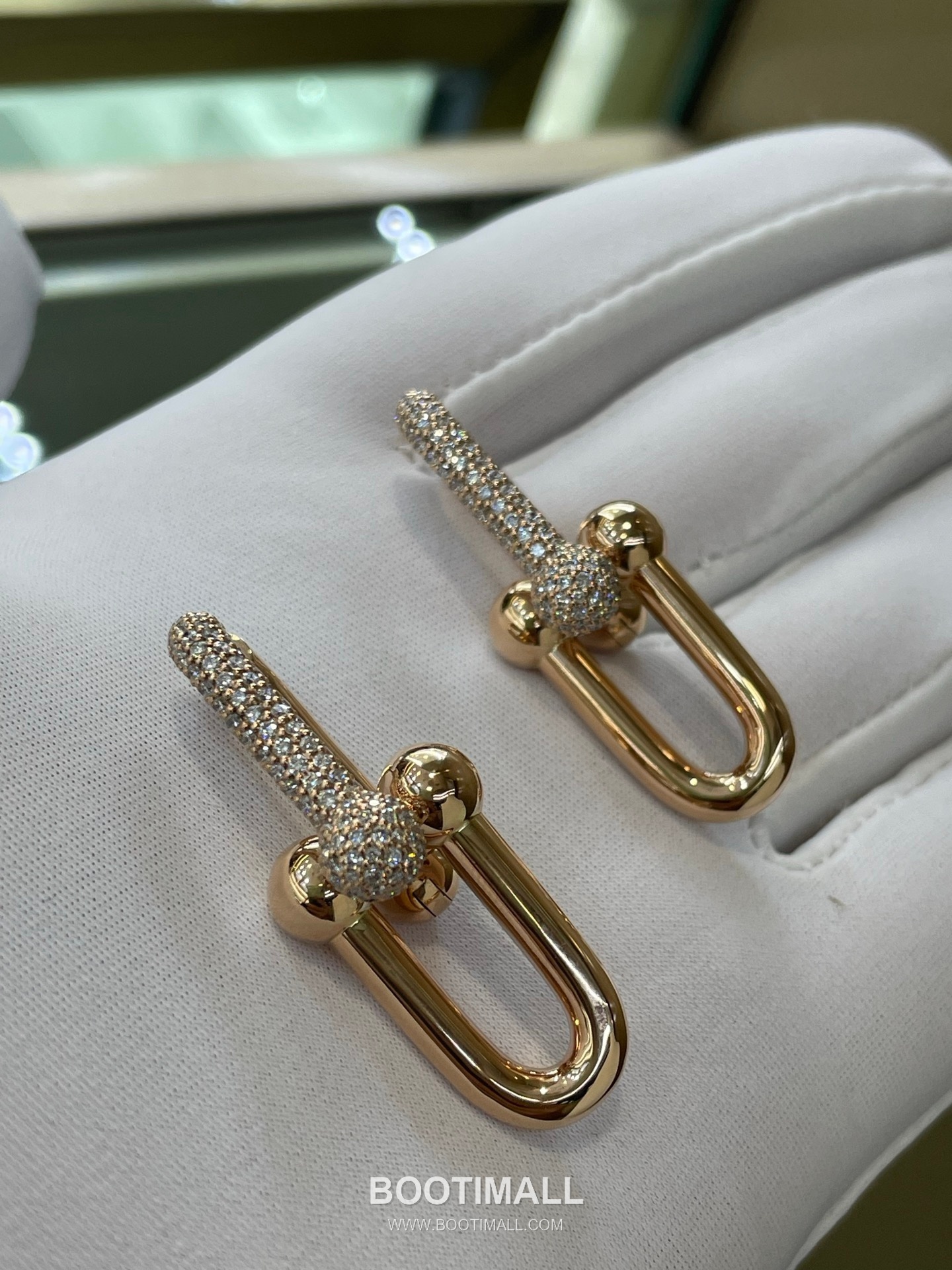 Cartier Chain Link Earrings 18K Gold, Diamonds Gold 까르띠에 체인 링 귀걸이 18K 골드, 다이아몬드 골드 8