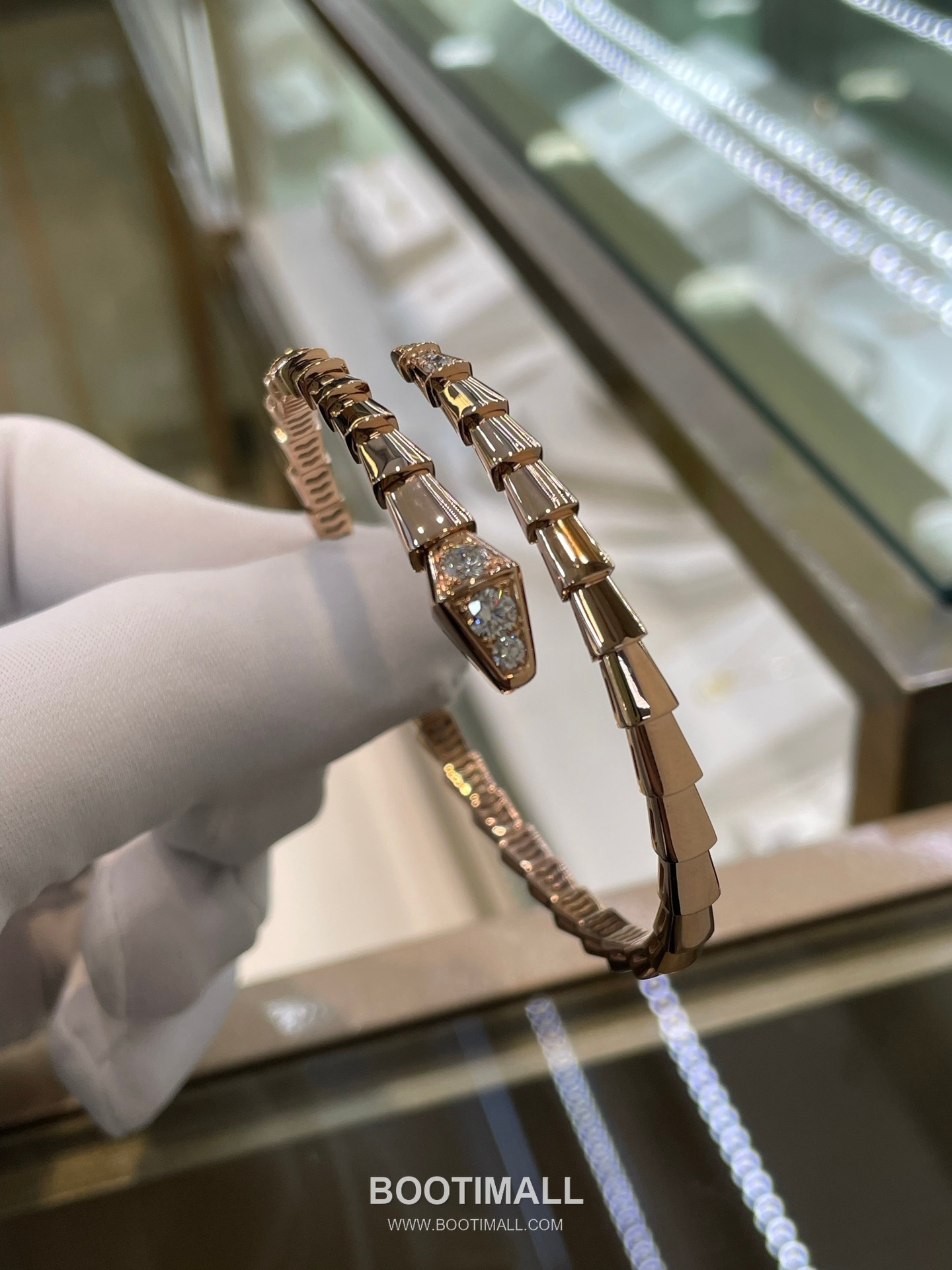 Bulgari Snake Diamond Bracelet 18K Gold, Diamond Gold 불가리 스네이크 다이아몬드 팔찌 18K 골드, 다이아몬드 골드 12