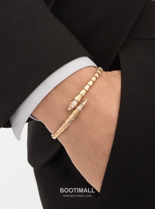 Bulgari Snake Diamond Bracelet 18K Gold, Diamond Gold 불가리 스네이크 다이아몬드 팔찌 18K 골드, 다이아몬드 골드 2