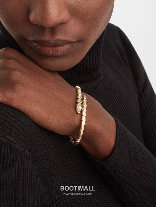 Bulgari Snake Diamond Bracelet 18K Gold, Diamond Gold 불가리 스네이크 다이아몬드 팔찌 18K 골드, 다이아몬드 골드 3
