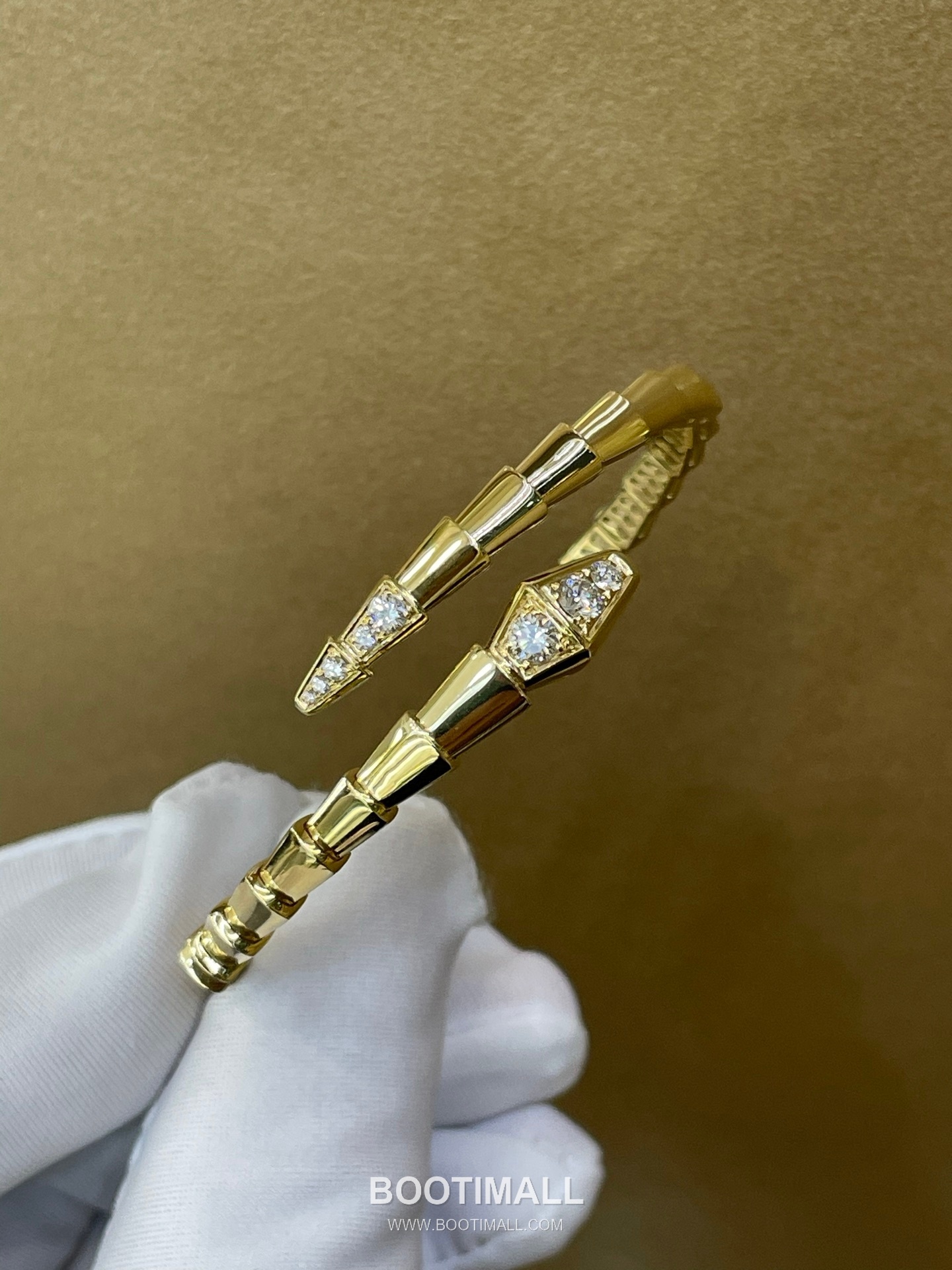 Bulgari Snake Diamond Bracelet 18K Gold, Diamond Gold 불가리 스네이크 다이아몬드 팔찌 18K 골드, 다이아몬드 골드 5