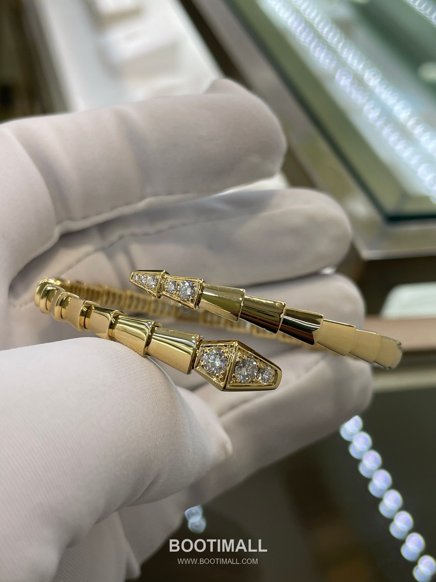 Bulgari Snake Diamond Bracelet 18K Gold, Diamond Gold 불가리 스네이크 다이아몬드 팔찌 18K 골드, 다이아몬드 골드 6