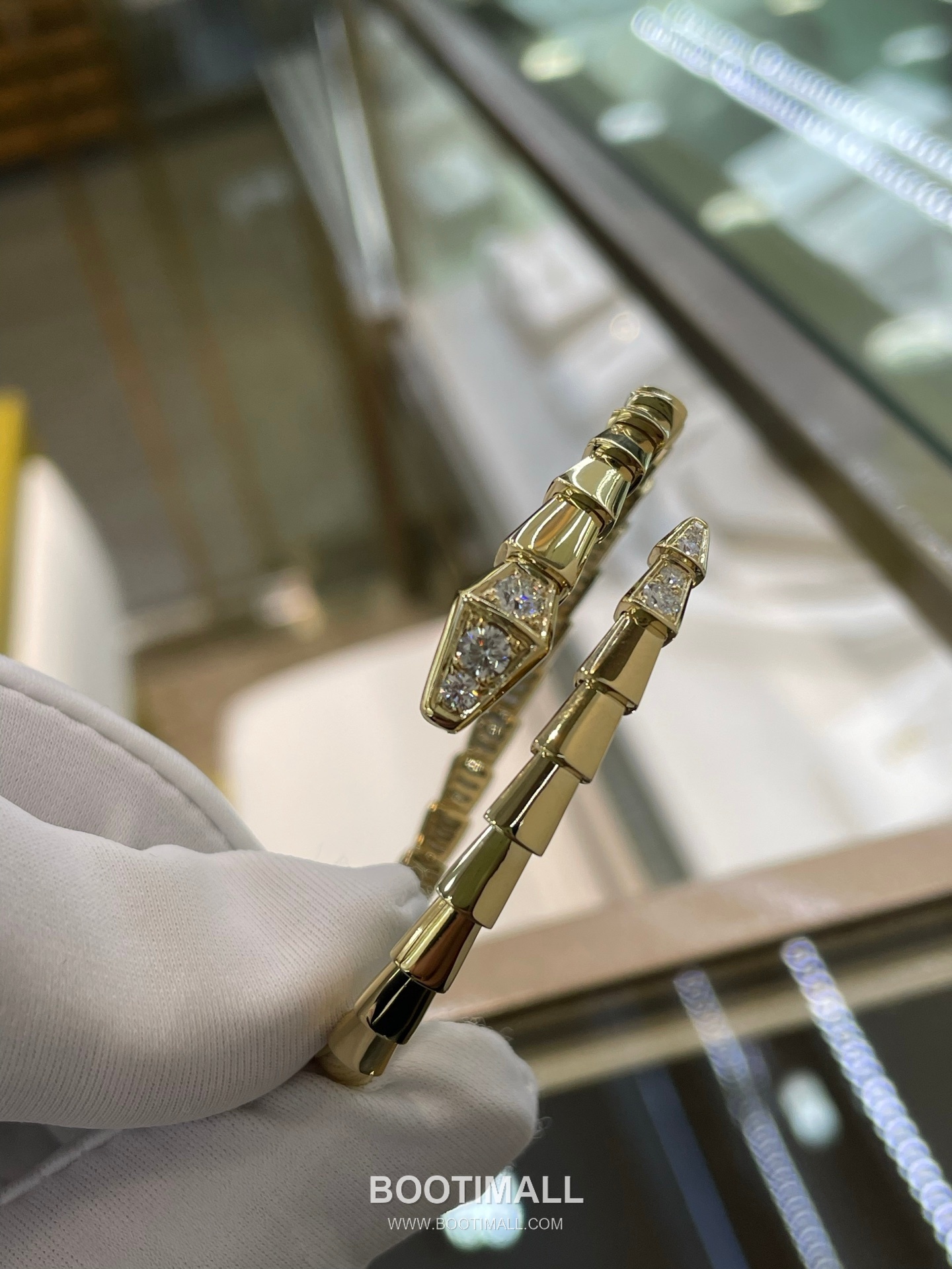 Bulgari Snake Diamond Bracelet 18K Gold, Diamond Gold 불가리 스네이크 다이아몬드 팔찌 18K 골드, 다이아몬드 골드 8