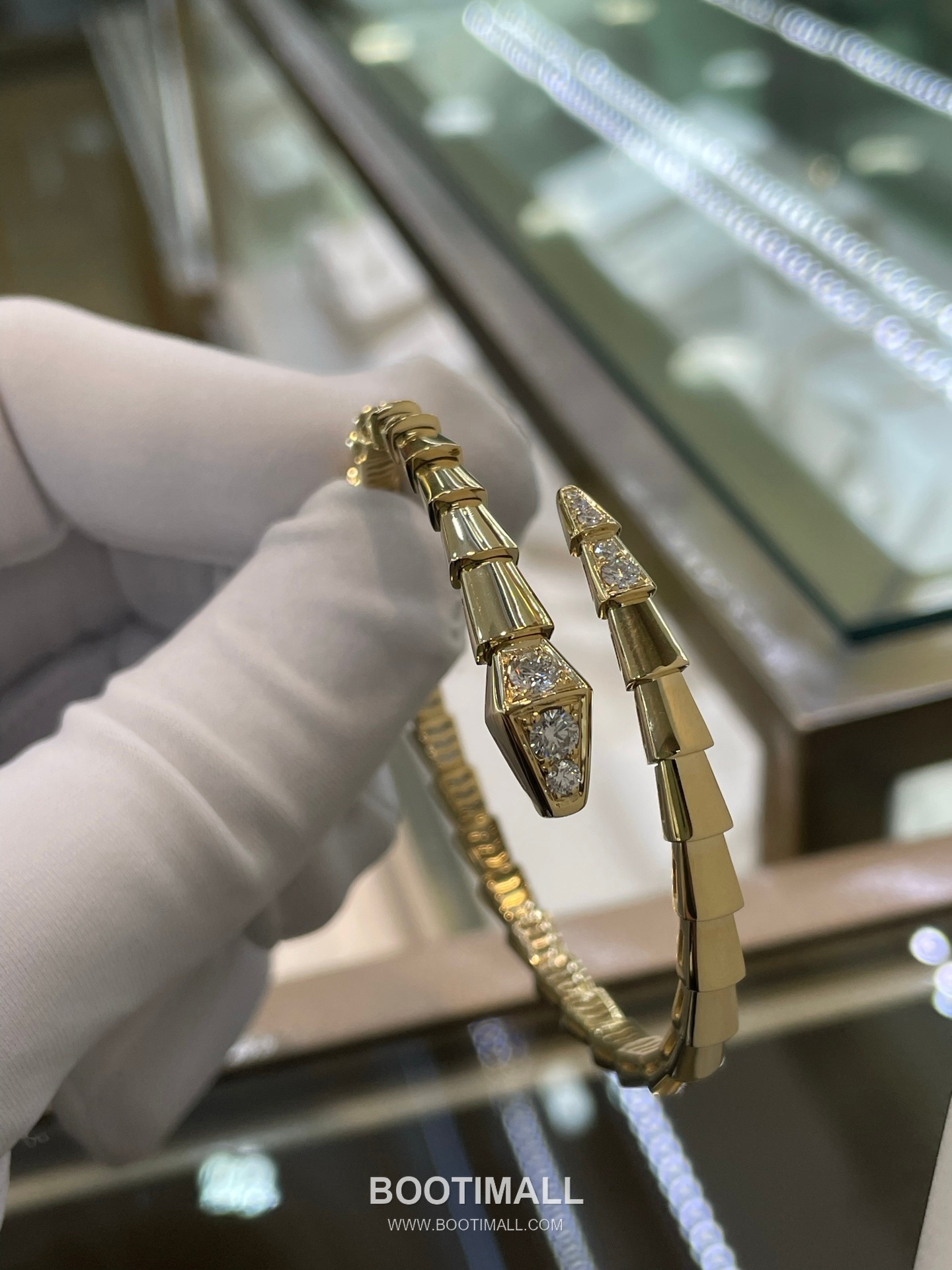 Bulgari Snake Diamond Bracelet 18K Gold, Diamond Gold 불가리 스네이크 다이아몬드 팔찌 18K 골드, 다이아몬드 골드 10