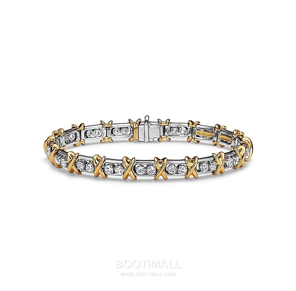 Hermes Sixteen Stone Bracelet 18K Gold, Platinum, Diamond Gold 에르메스 십육석 팔찌 18K 골드, 플래티넘, 다이아몬드 골드 1