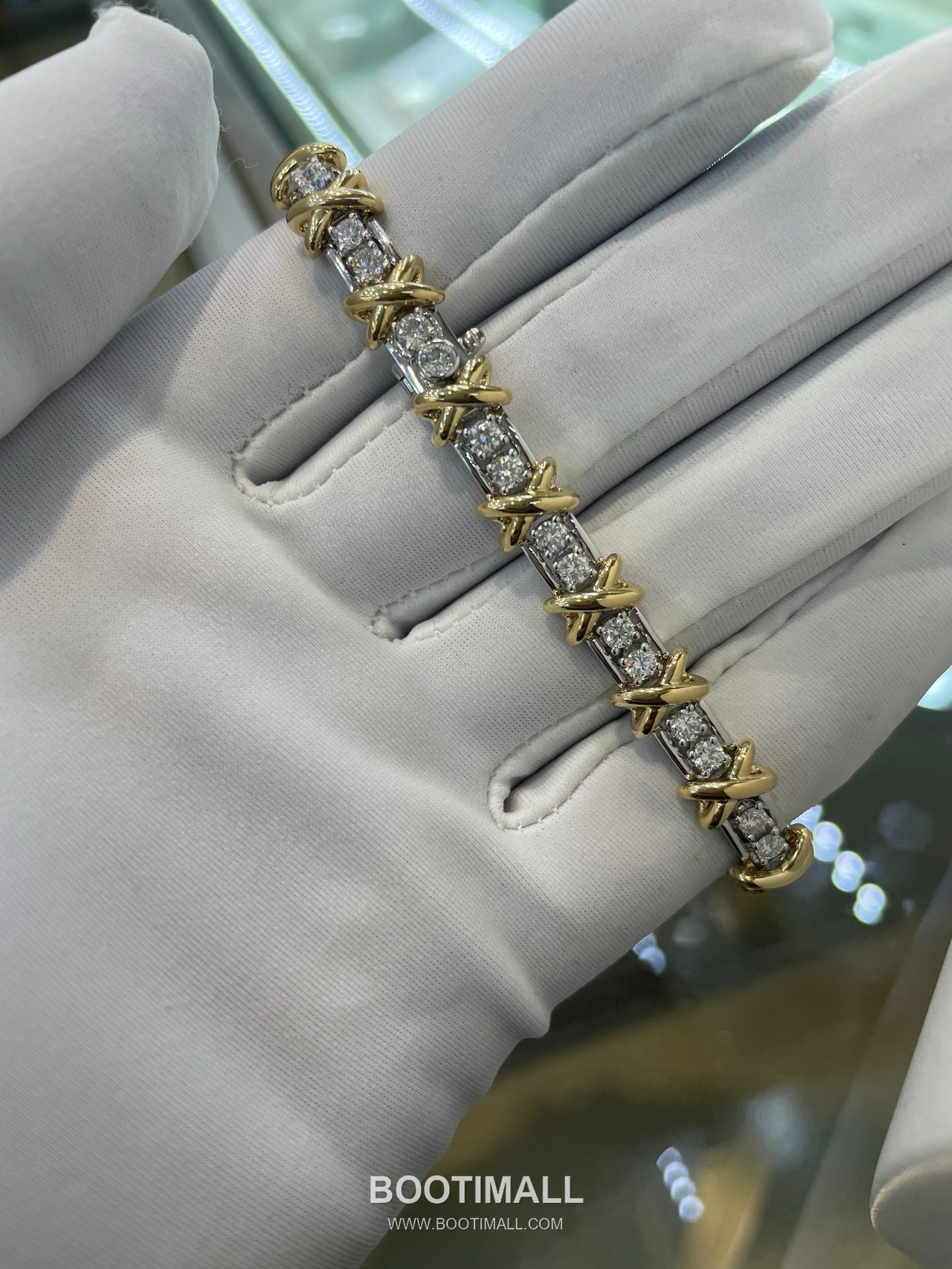 Hermes Sixteen Stone Bracelet 18K Gold, Platinum, Diamond Gold 에르메스 십육석 팔찌 18K 골드, 플래티넘, 다이아몬드 골드 6