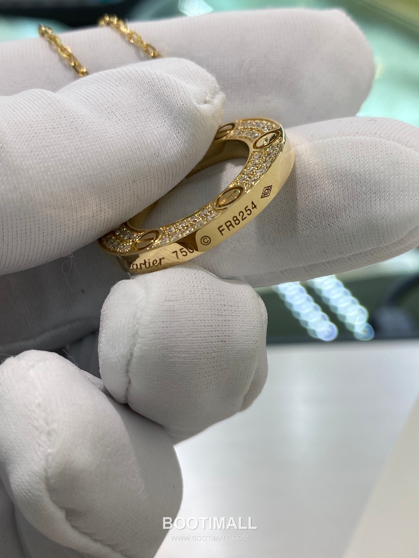 Cartier Full Diamond Necklace 18K Gold, Diamond Gold 까르띠에 대빙만 다이아 목걸이 18K 골드, 다이아몬드 골드 3