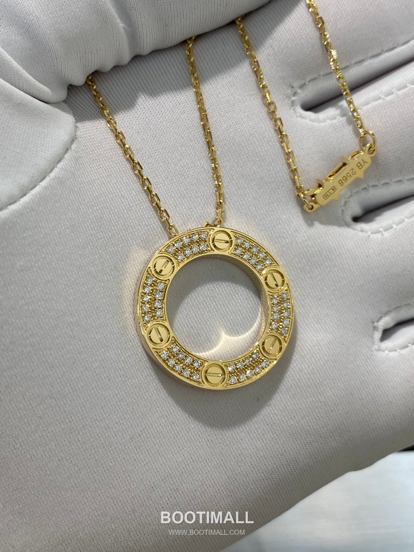 Cartier Full Diamond Necklace 18K Gold, Diamond Gold 까르띠에 대빙만 다이아 목걸이 18K 골드, 다이아몬드 골드 9