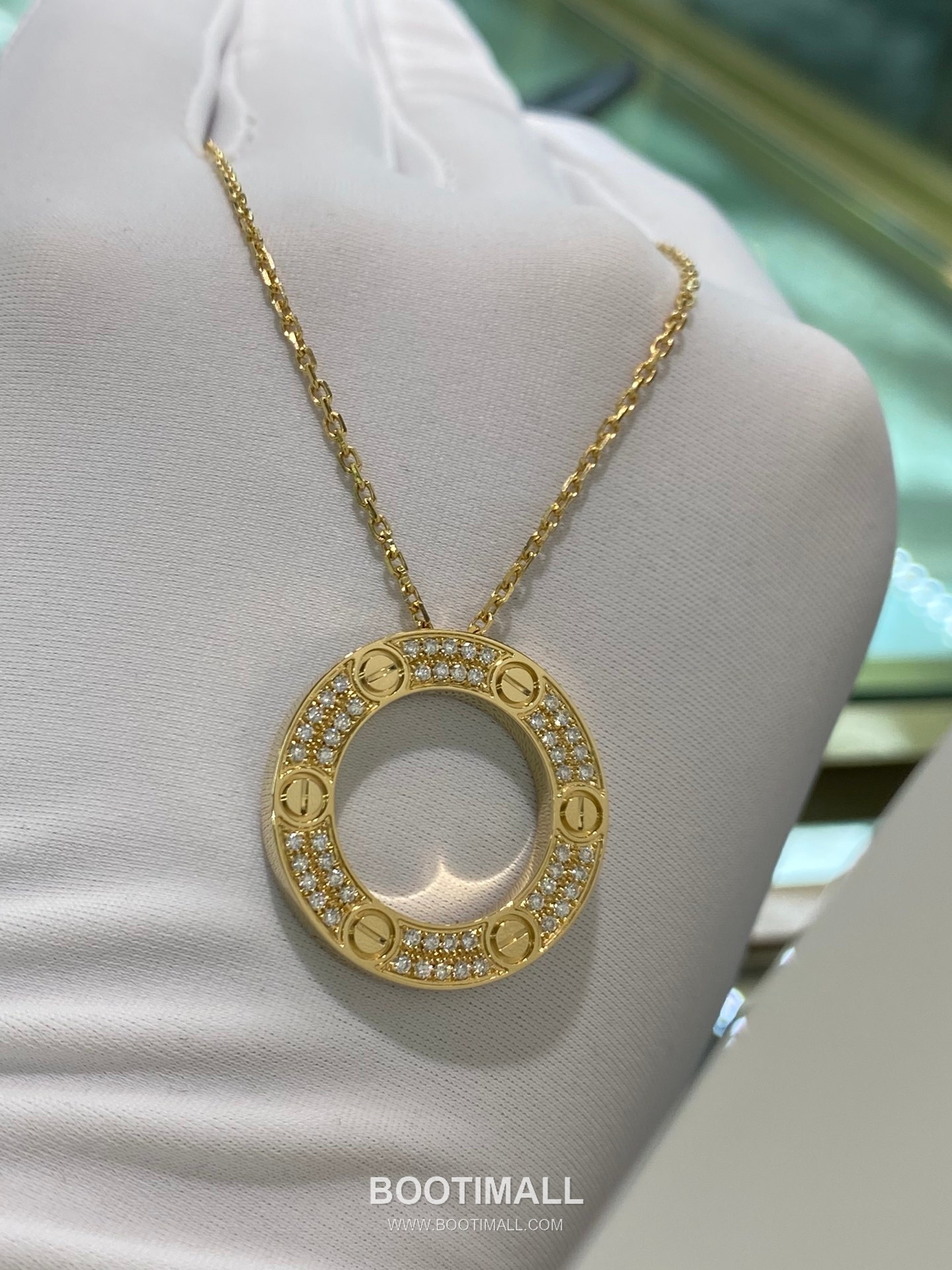 Cartier Full Diamond Necklace 18K Gold, Diamond Gold 까르띠에 대빙만 다이아 목걸이 18K 골드, 다이아몬드 골드 10