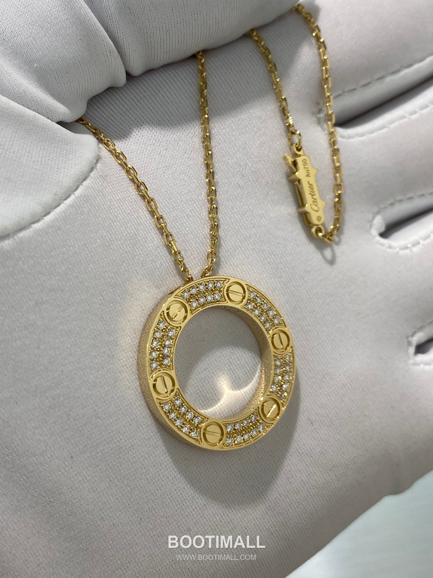 Cartier Full Diamond Necklace 18K Gold, Diamond Gold 까르띠에 대빙만 다이아 목걸이 18K 골드, 다이아몬드 골드 12