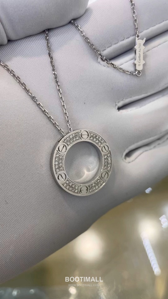 Cartier Full Diamond Necklace 18K Gold, Diamond Gold 까르띠에 대빙만 다이아 목걸이 18K 골드, 다이아몬드 골드 2