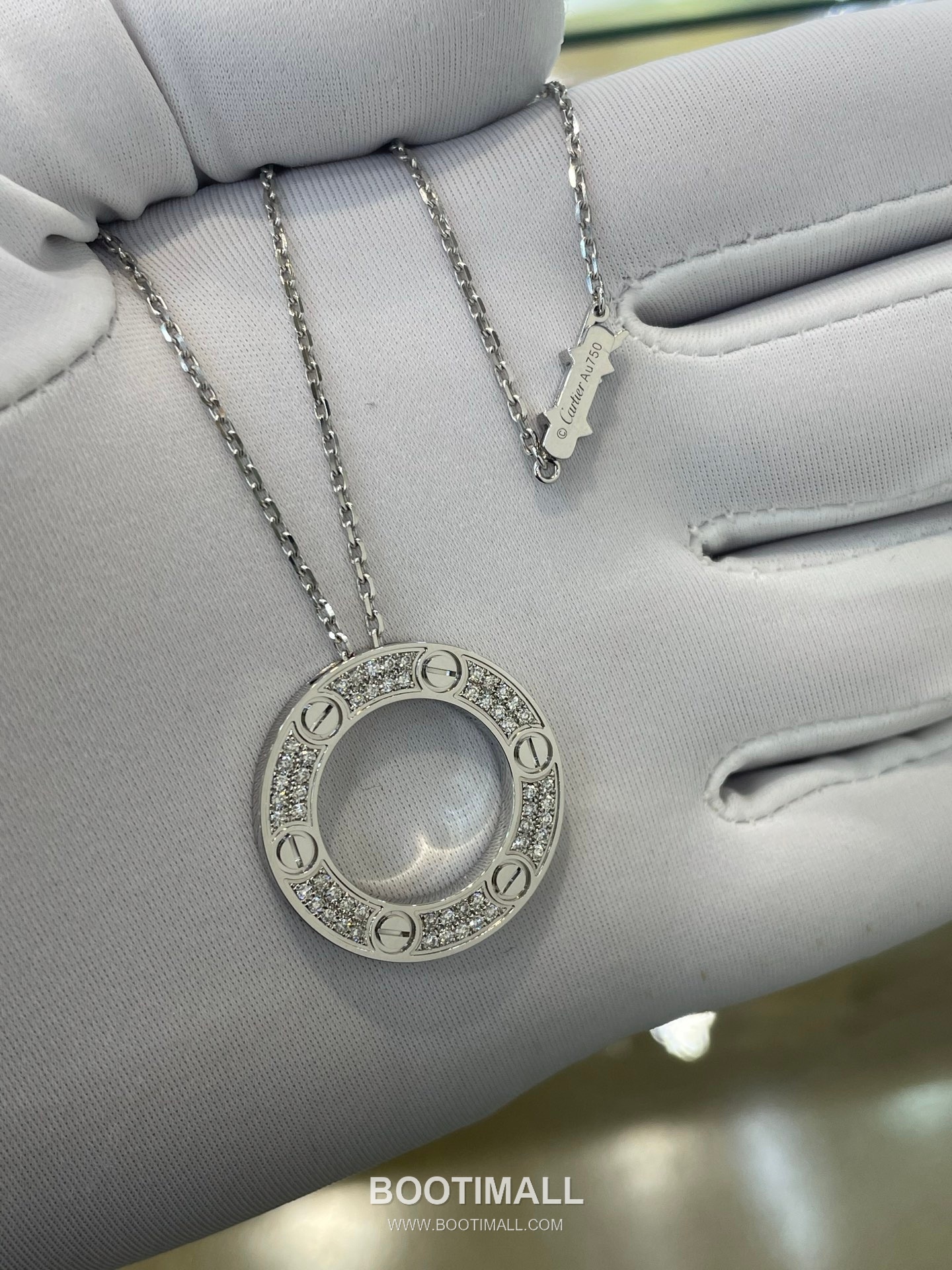 Cartier Full Diamond Necklace 18K Gold, Diamond Gold 까르띠에 대빙만 다이아 목걸이 18K 골드, 다이아몬드 골드 3