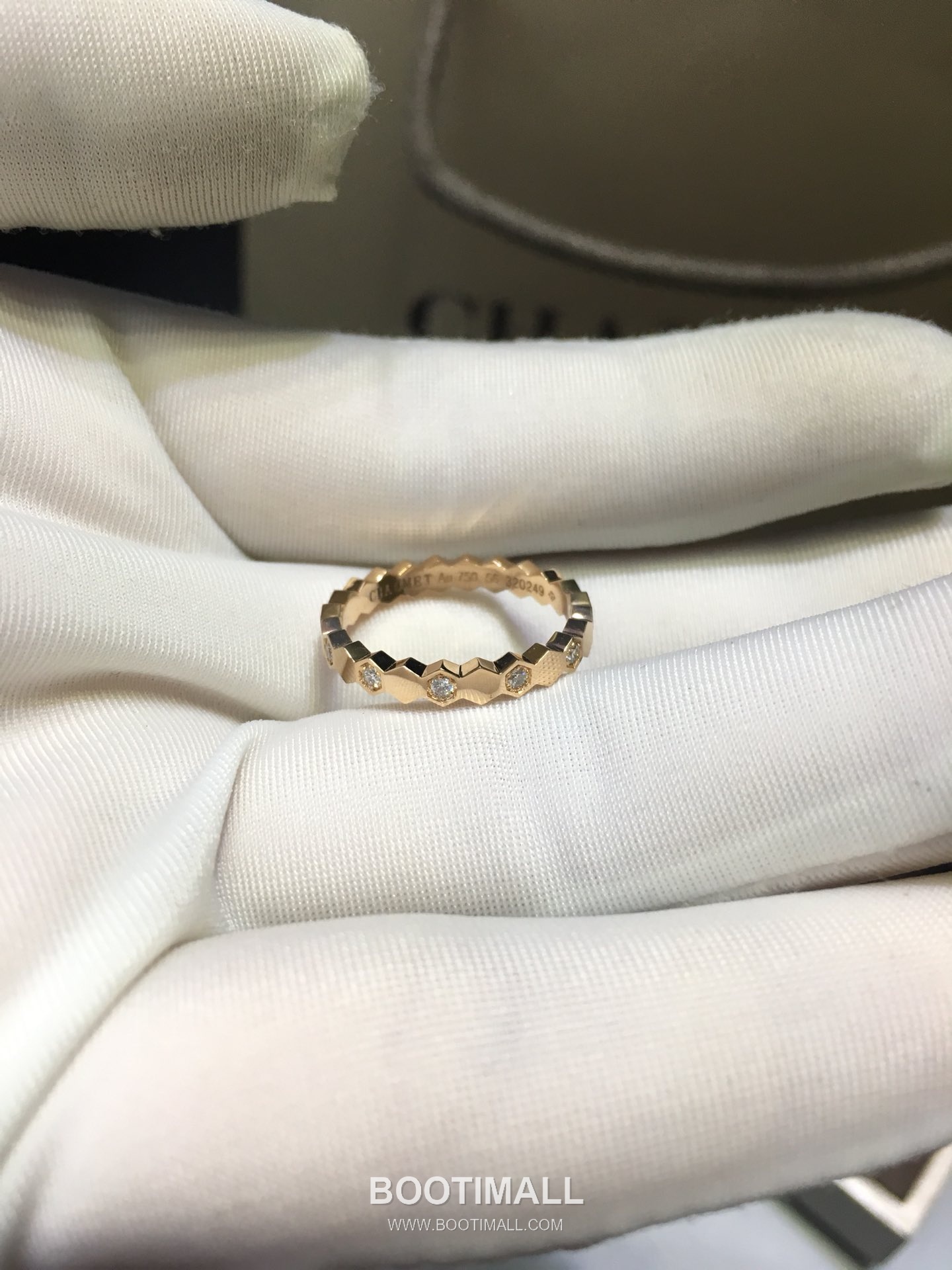 Chaumet Beehive Ring 18K Gold with Diamonds Gold 비하이브 링 18K 골드와 다이아몬드 골드 10