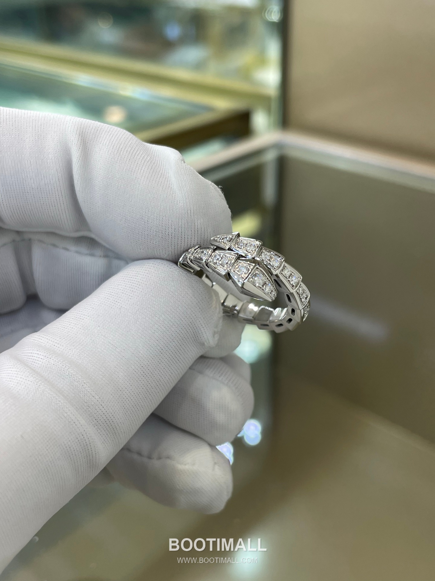 Bulgari Serpenti Viper Ring 18K Gold, Diamond Gold 불가리 세르펜티 바이퍼 반지 18K 골드, 다이아몬드 골드 16