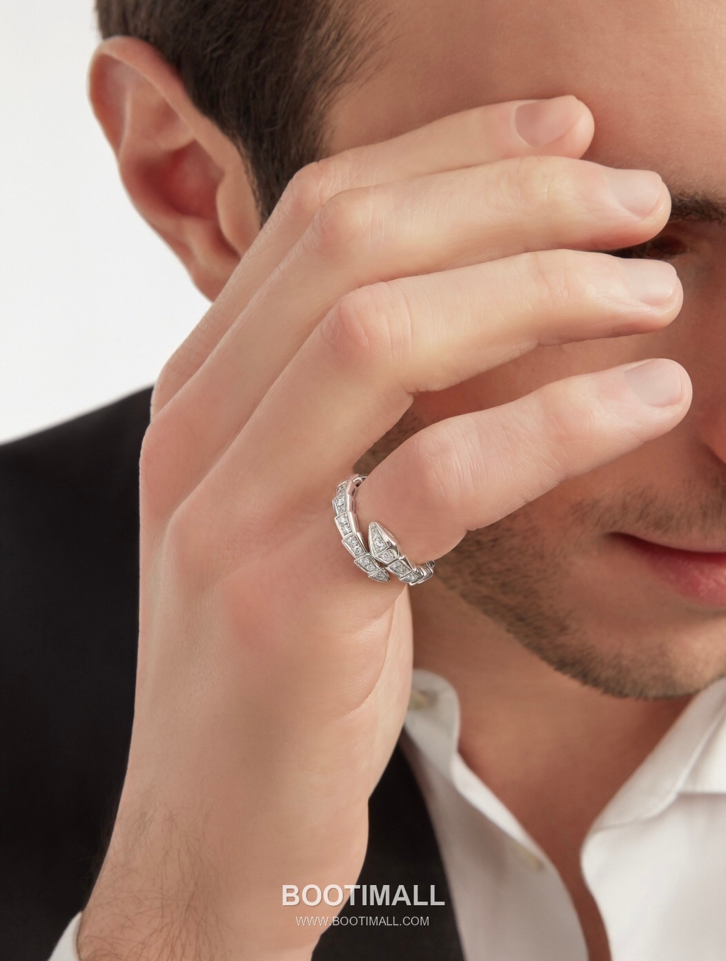 Bulgari Serpenti Viper Ring 18K Gold, Diamond Gold 불가리 세르펜티 바이퍼 반지 18K 골드, 다이아몬드 골드 19