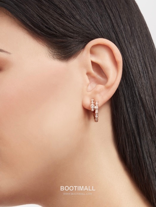 Bulgari Serpent Earrings 18K Gold, Diamond Gold 불가리 링스 이어링 18K 골드, 다이아몬드 골드 3