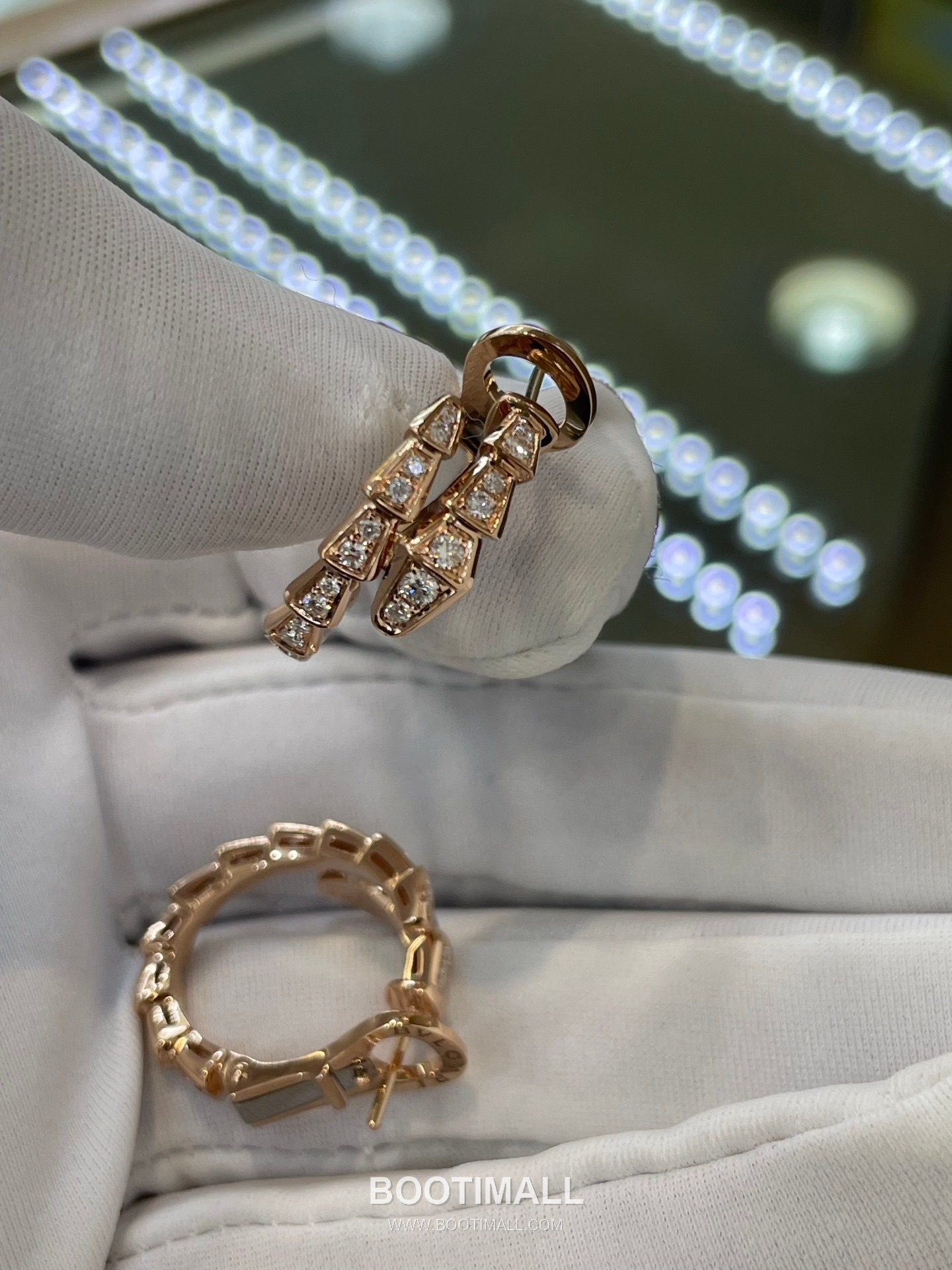 Bulgari Serpent Earrings 18K Gold, Diamond Gold 불가리 링스 이어링 18K 골드, 다이아몬드 골드 9