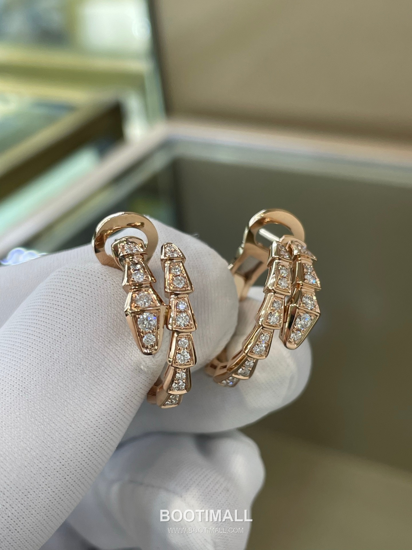 Bulgari Serpent Earrings 18K Gold, Diamond Gold 불가리 링스 이어링 18K 골드, 다이아몬드 골드 10