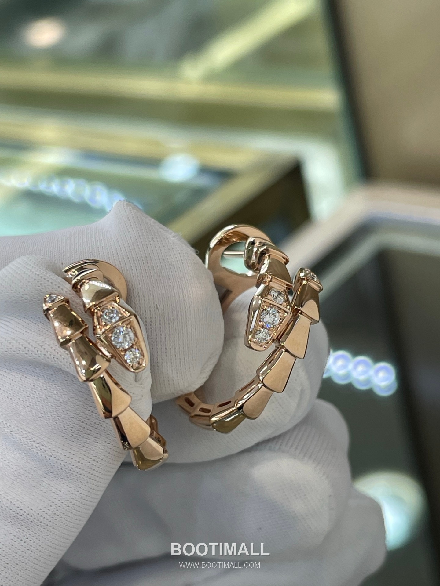Bulgari Serpent Earrings 18K Gold, Diamond Gold 불가리 링스 이어링 18K 골드, 다이아몬드 골드 6