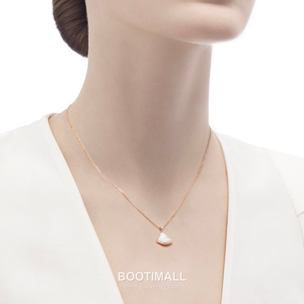 Bvlgari Fan Necklace 18K Gold, Carnelian, Diamond Red 불가리 부채 모양 목걸이 18K 골드, 홍옥수, 다이아몬드 레드 40cm 11