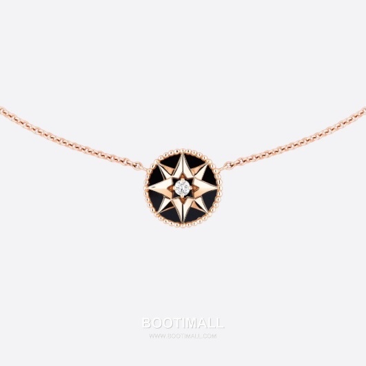 Piaget Eight Star Compass Necklace 18K Gold, Diamond, Pink Opal Pink 피아제 팔각별 나침반 목걸이 18K 골드, 다이아몬드, 핑크 오팔 핑크 19