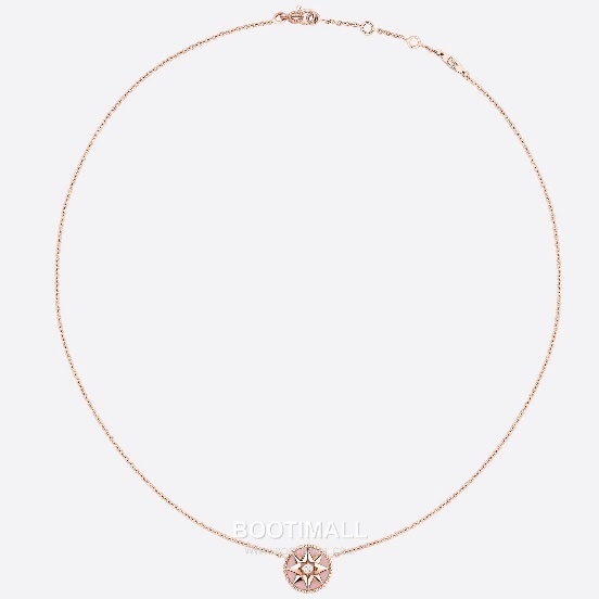 Piaget Eight Star Compass Necklace 18K Gold, Diamond, Pink Opal Pink 피아제 팔각별 나침반 목걸이 18K 골드, 다이아몬드, 핑크 오팔 핑크 22