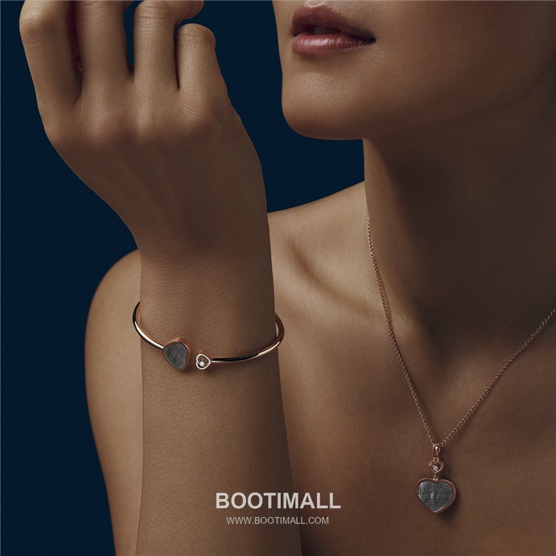 Heart Shape Bracelet 18K Gold, Diamond, Black Onyx Black 하트 쉐입 팔찌 18K 골드, 다이아몬드, 블랙 오닉스 블랙 9