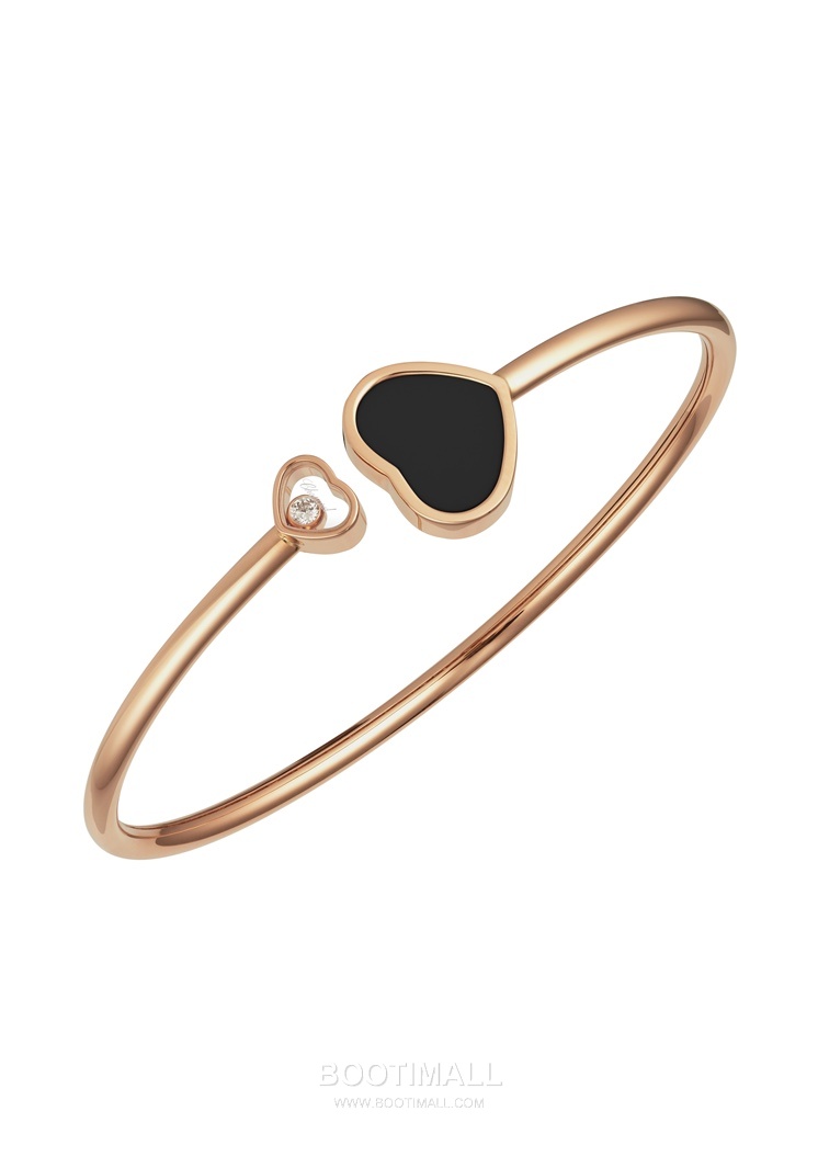 Heart Shape Bracelet 18K Gold, Diamond, Black Onyx Black 하트 쉐입 팔찌 18K 골드, 다이아몬드, 블랙 오닉스 블랙 20