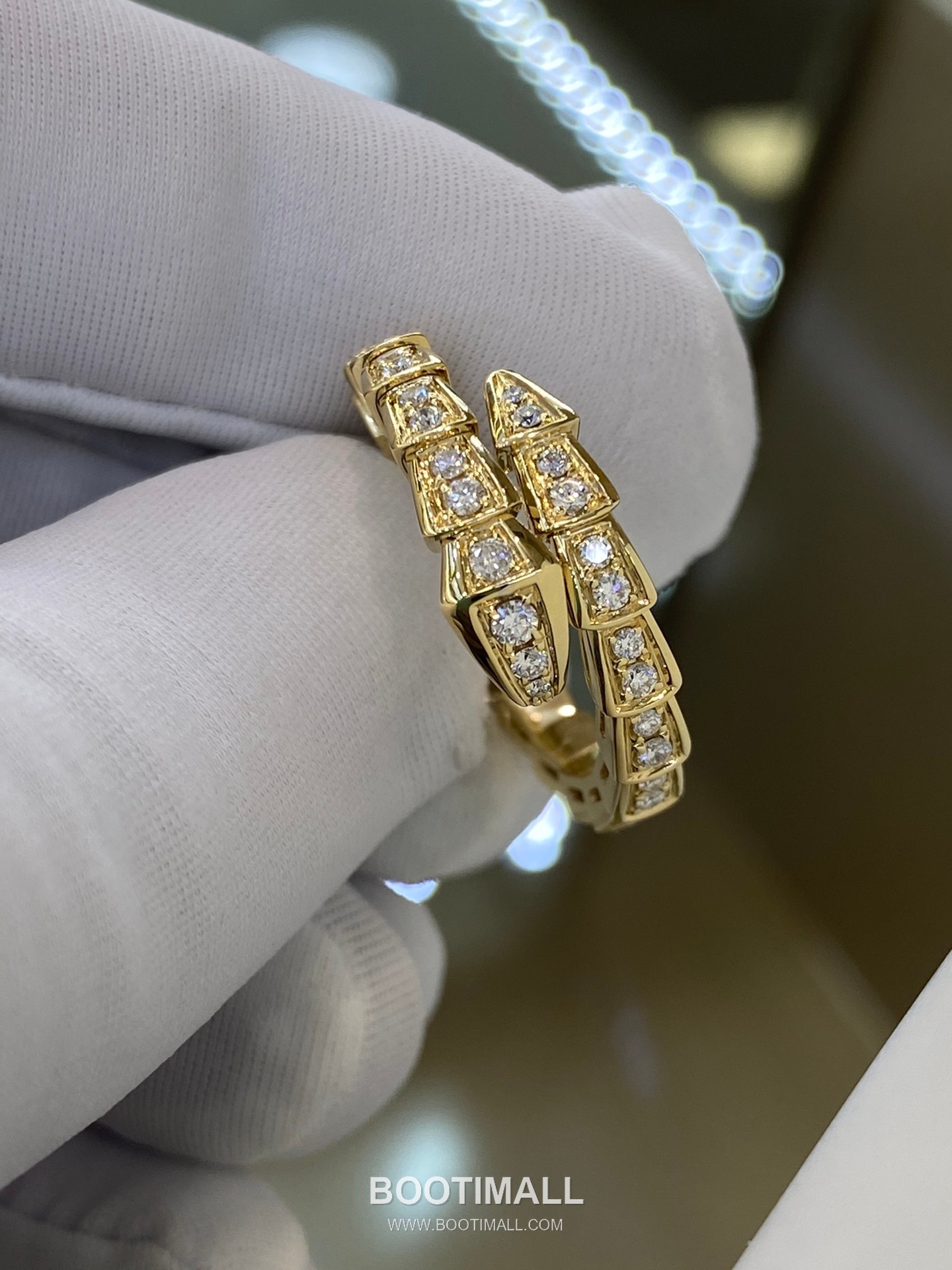 Bulgari Serpent Full Diamond Ring 18K Gold, Diamond Gold 불가리 링펀 풀 다이아몬드 링 18K 골드, 다이아몬드 골드 7
