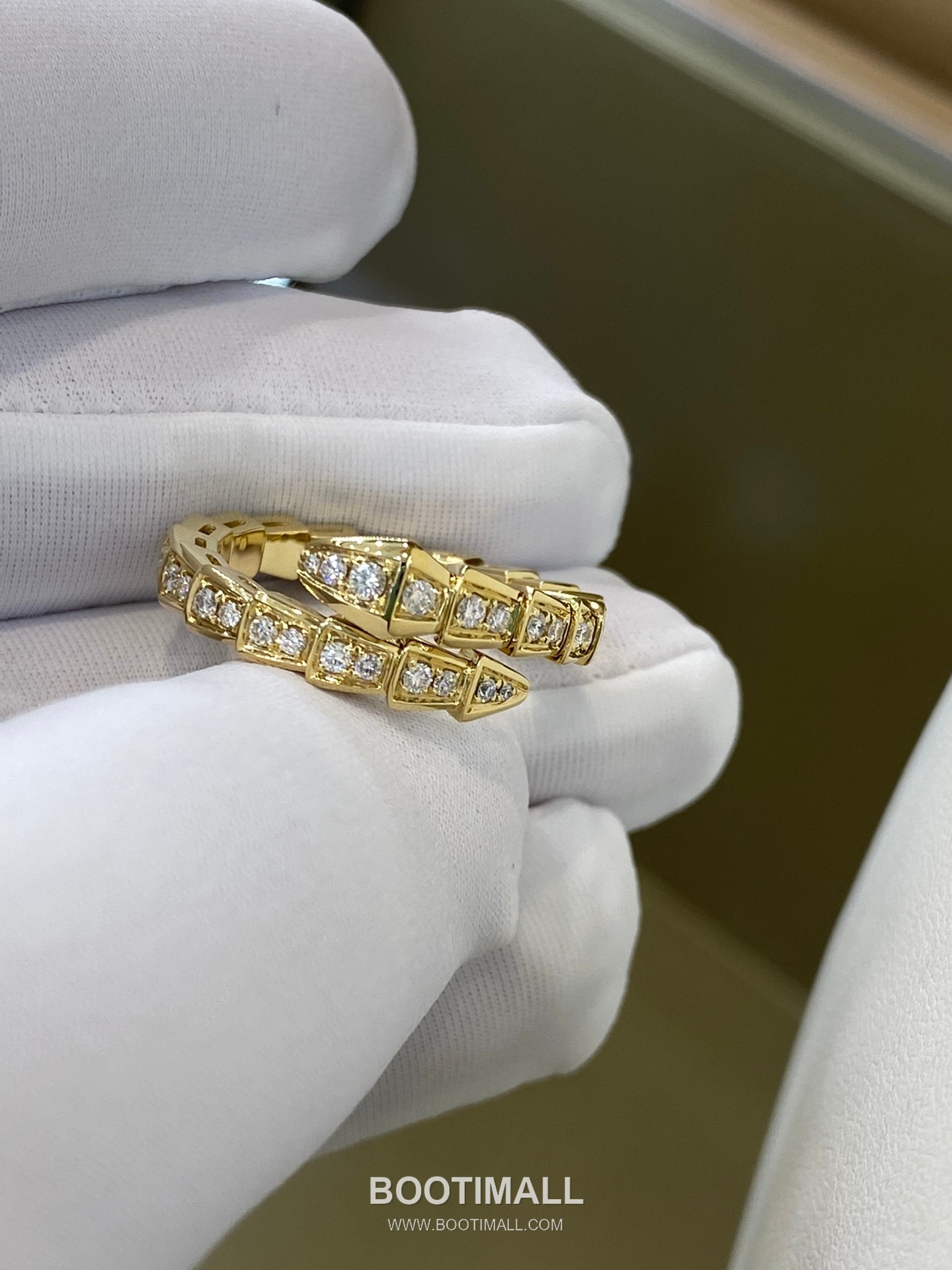 Bulgari Serpent Full Diamond Ring 18K Gold, Diamond Gold 불가리 링펀 풀 다이아몬드 링 18K 골드, 다이아몬드 골드 10