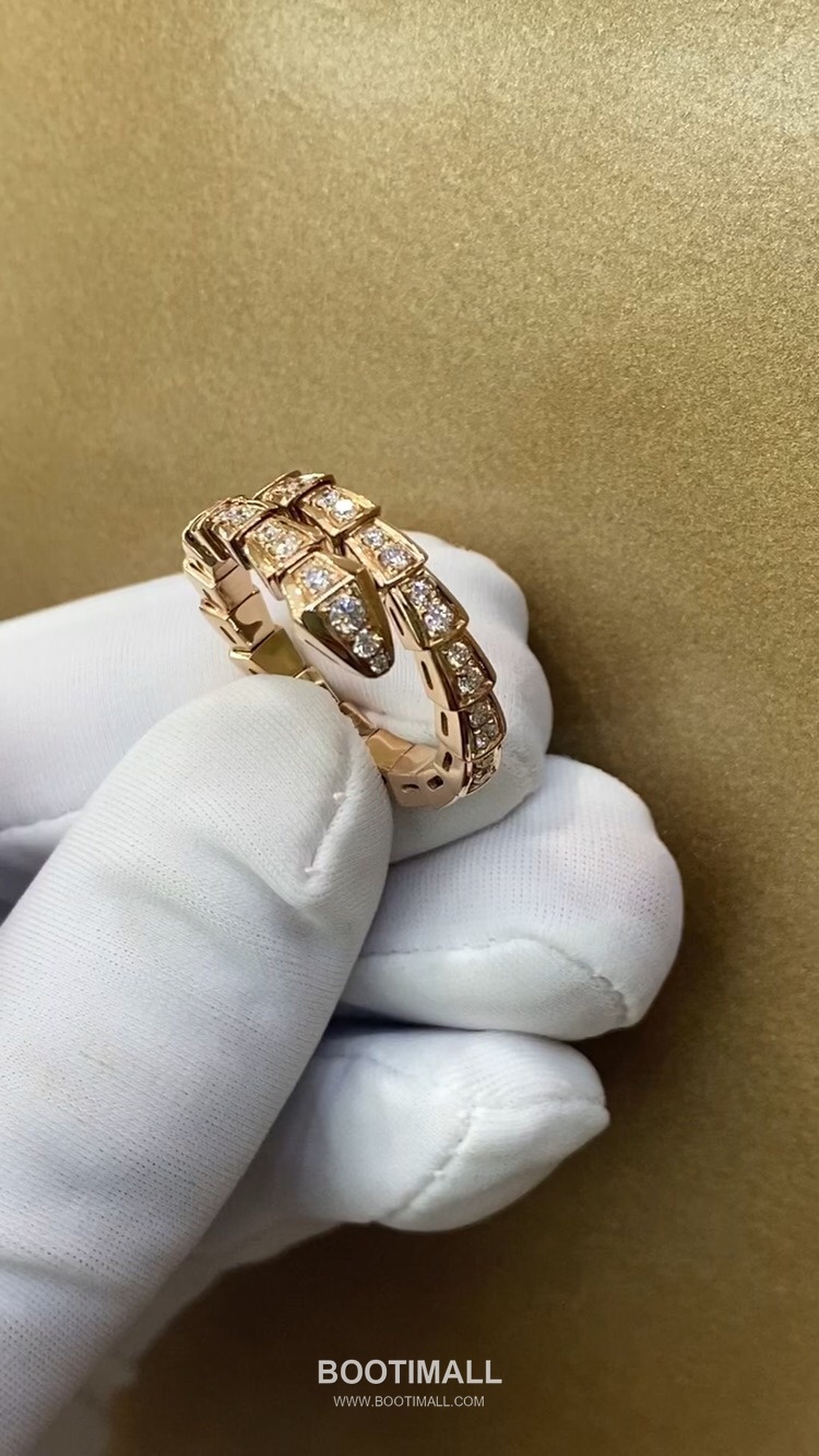 Bulgari Serpent Full Diamond Ring 18K Gold, Diamond Gold 불가리 링펀 풀 다이아몬드 링 18K 골드, 다이아몬드 골드 15