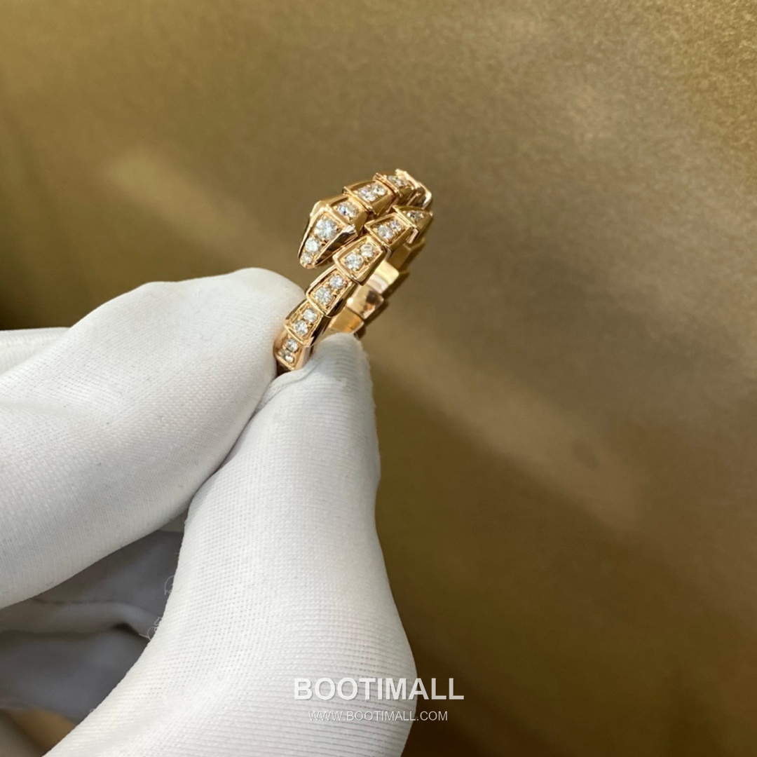 Bulgari Serpent Full Diamond Ring 18K Gold, Diamond Gold 불가리 링펀 풀 다이아몬드 링 18K 골드, 다이아몬드 골드 16