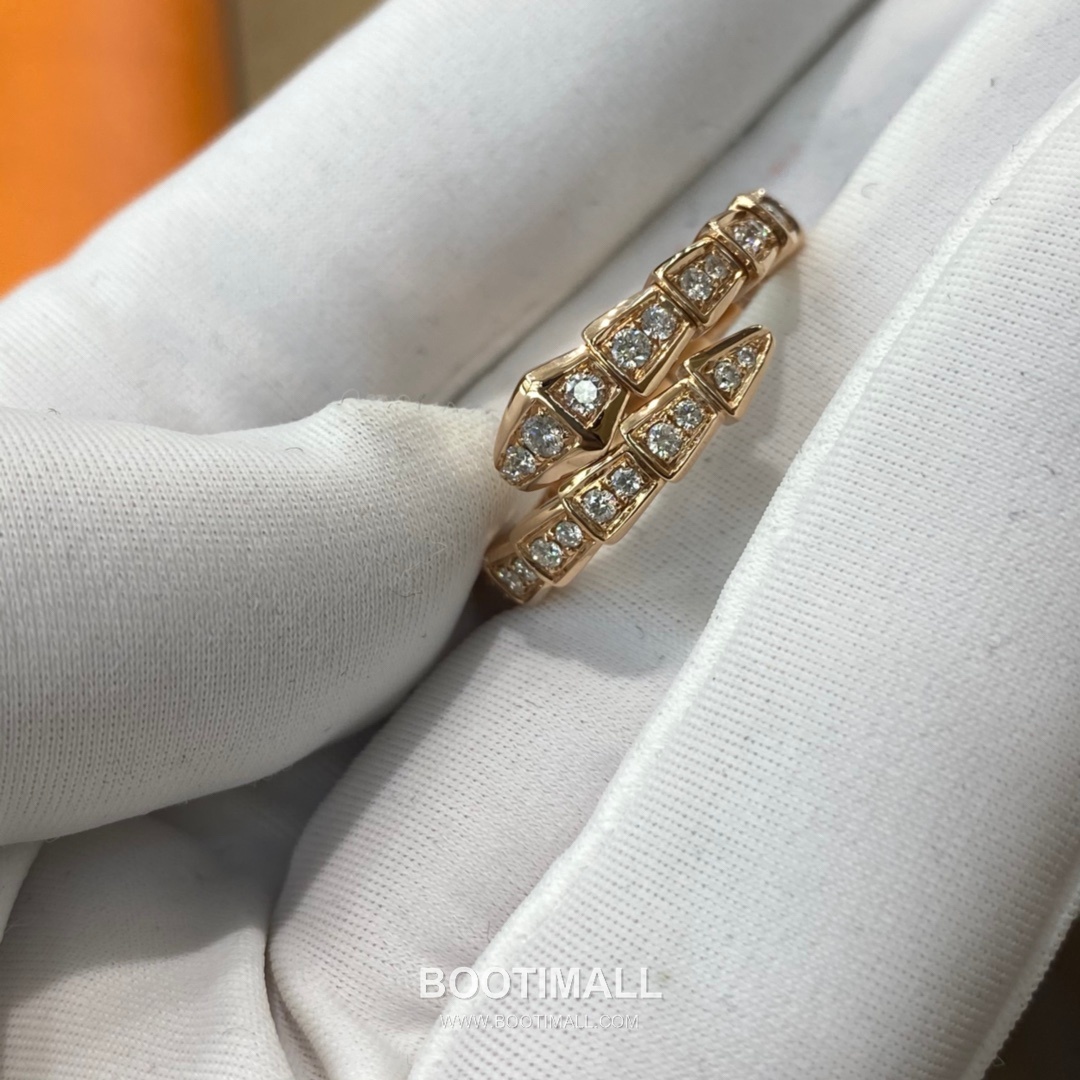 Bulgari Serpent Full Diamond Ring 18K Gold, Diamond Gold 불가리 링펀 풀 다이아몬드 링 18K 골드, 다이아몬드 골드 20